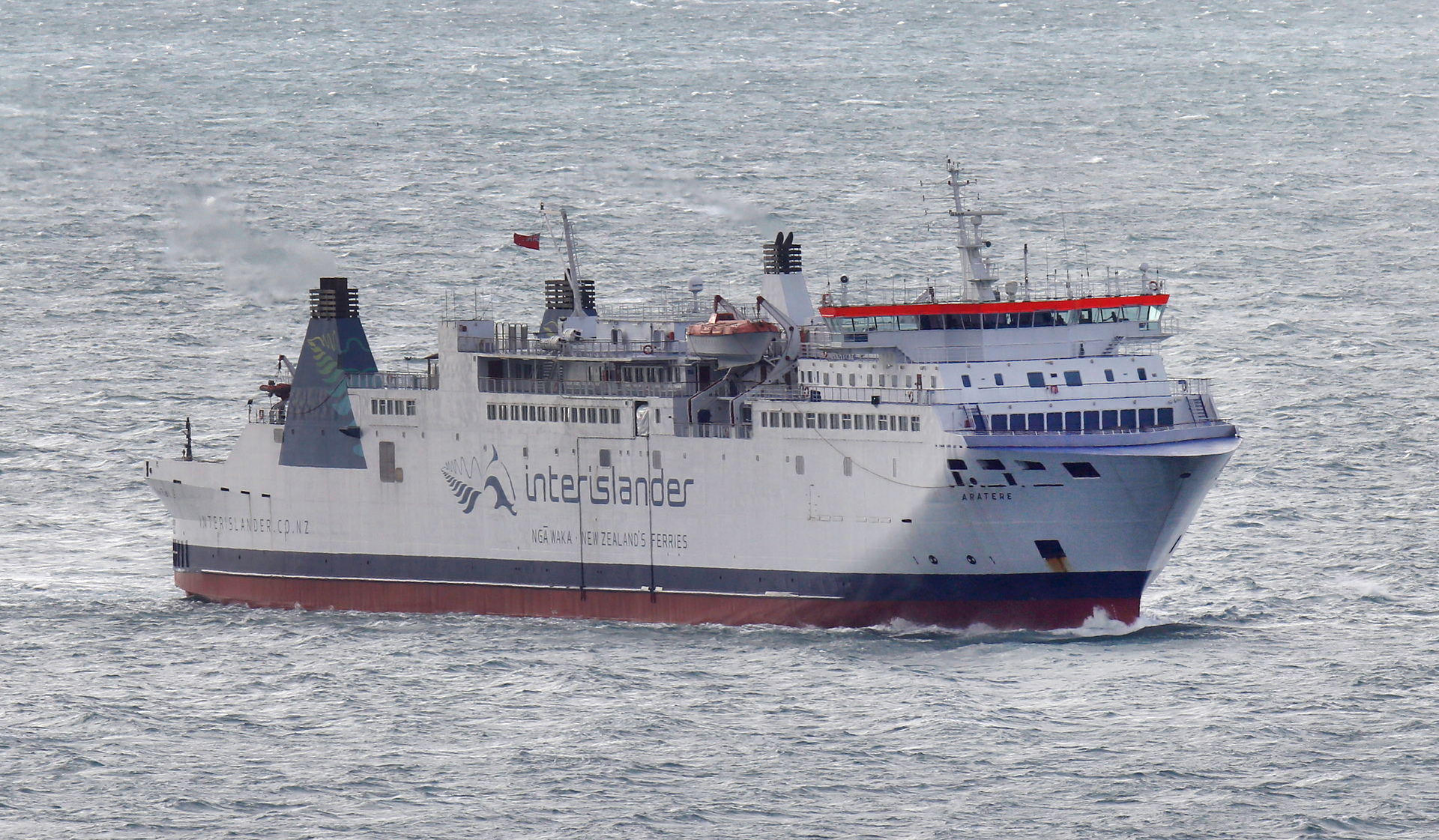 KiwiRail's Interislander ferry Aratere on Wellington Harbour. Photo / Mark Mitchell
