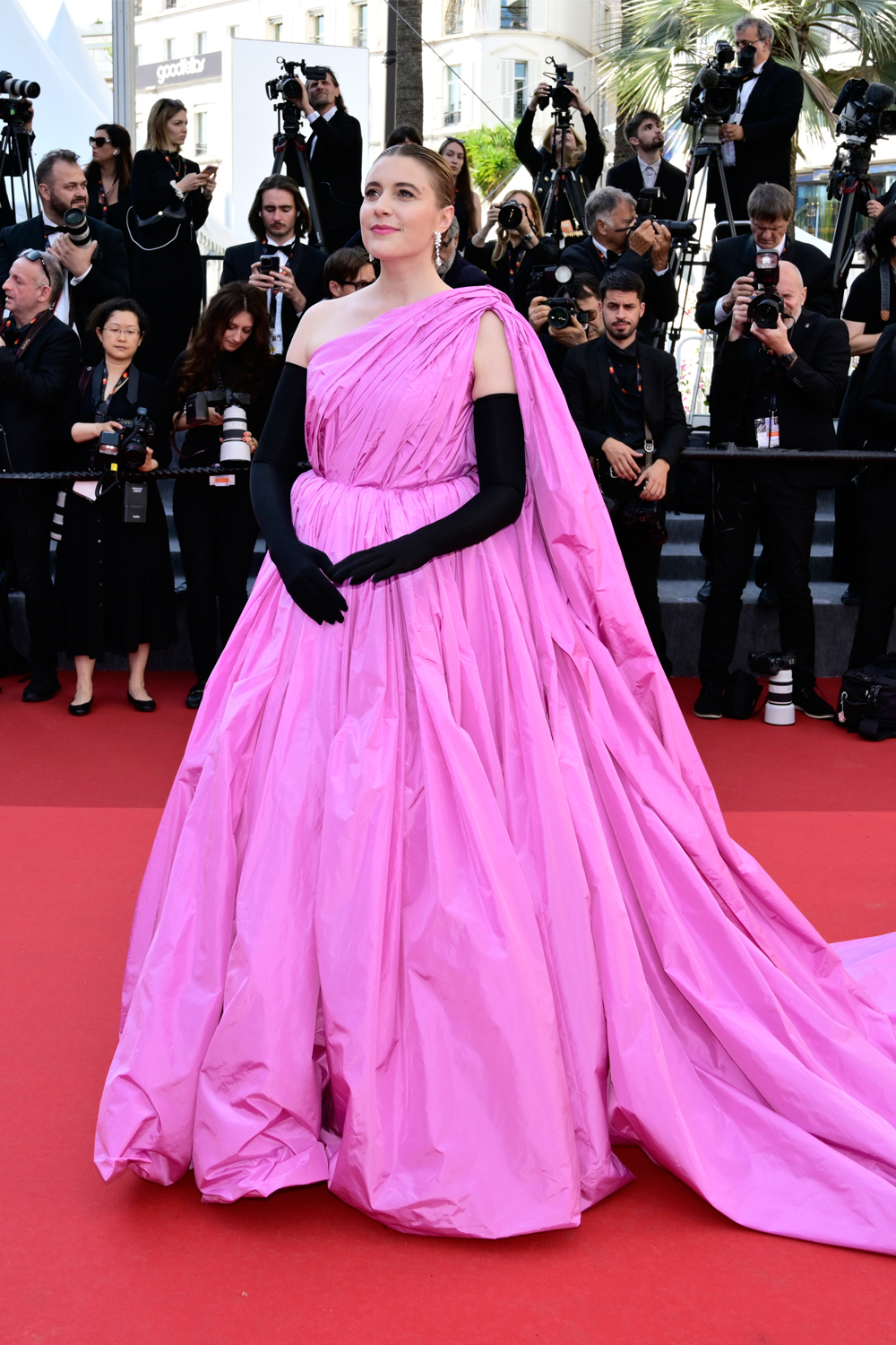 Greta Gerwig walks the 'L'Amour Ouf' red carpet at the  Cannes Film Festival. Photo / Getty Images