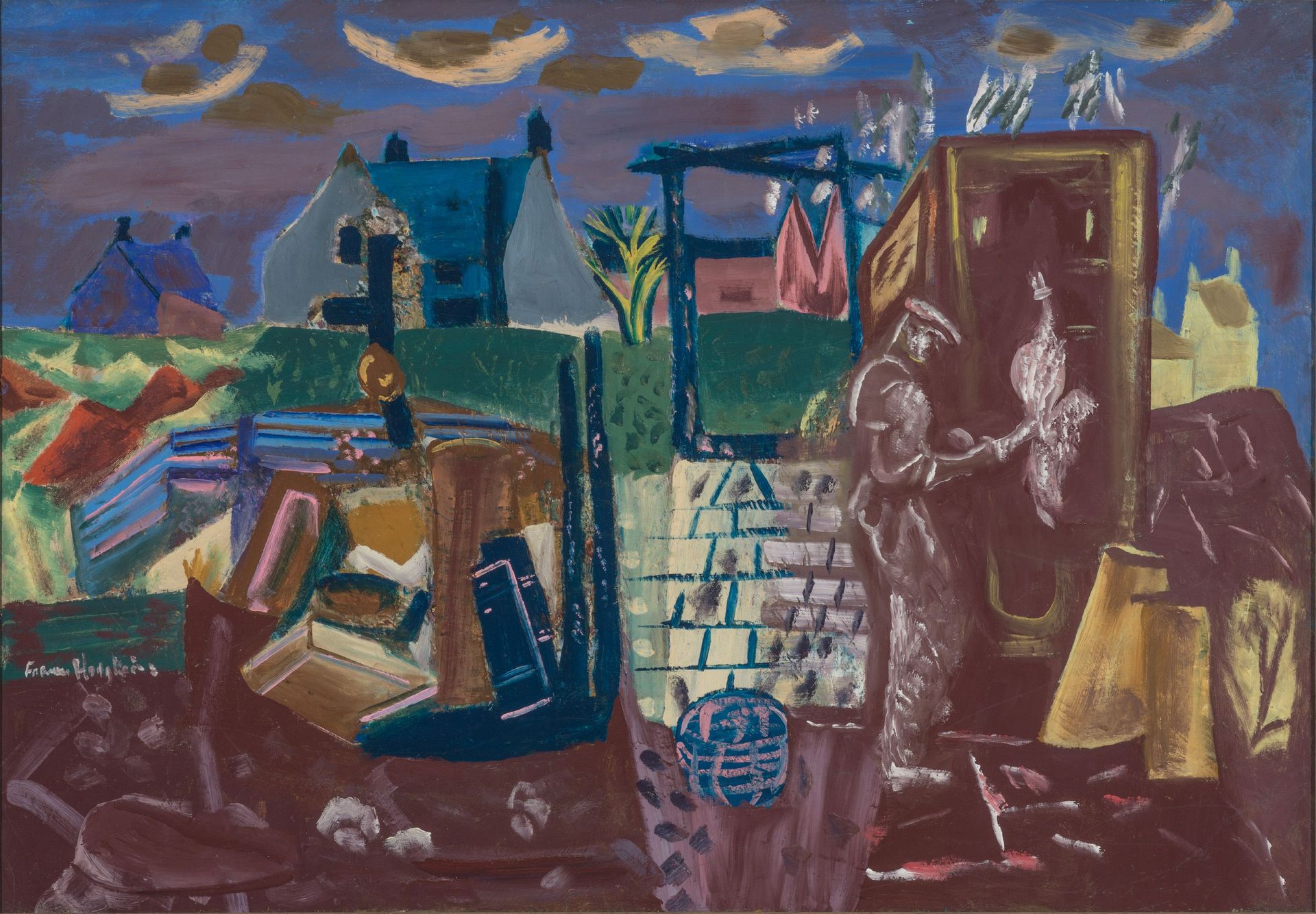 Houses and Outhouses, Purbeck; c1938. Frances Hodgkins.