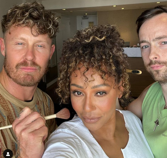 Rory McPhee (right) has been part of Mel B's glam team for years. Photo / @officialmelb