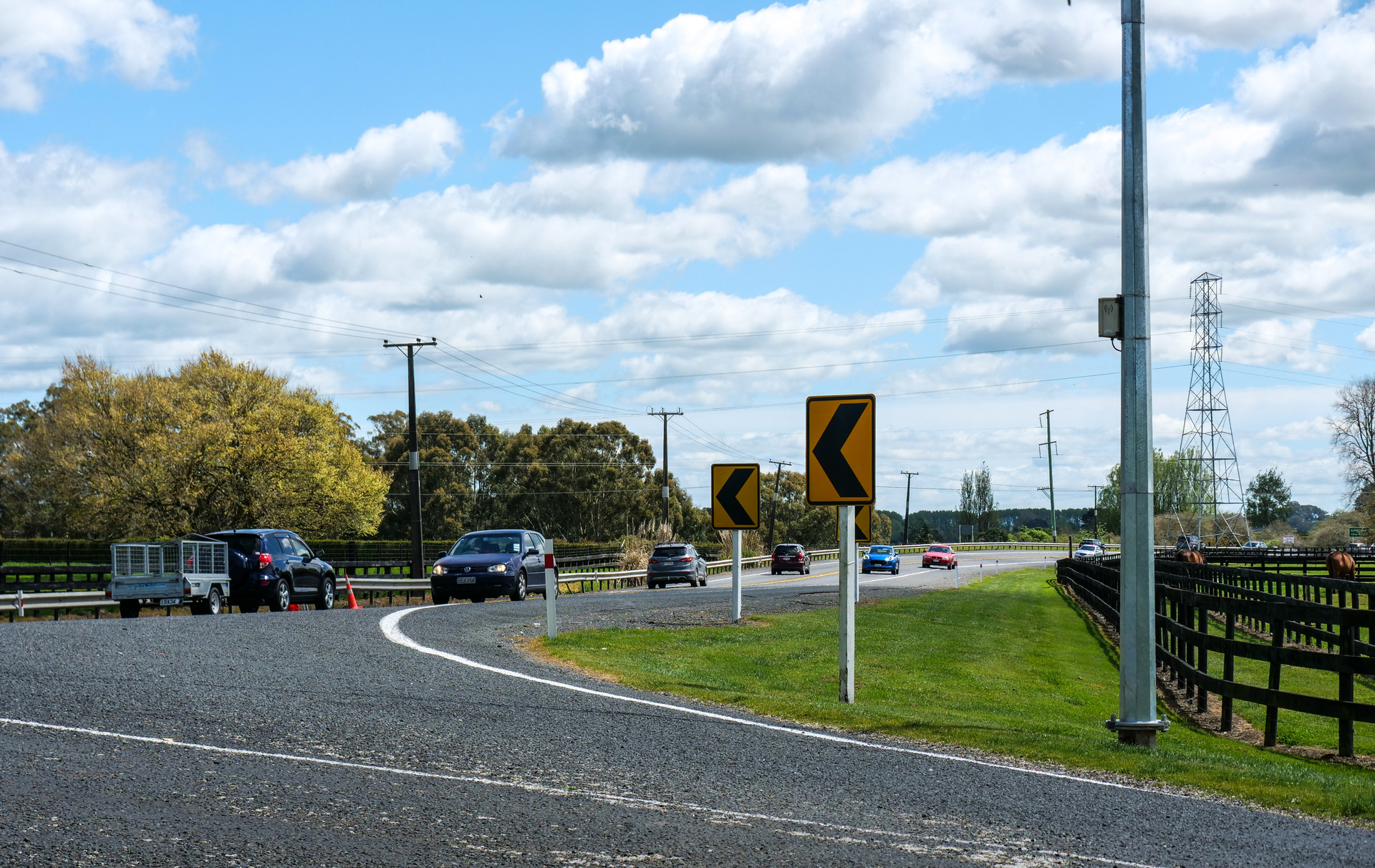 The Hickey Road intersection, south of Karāpiro Road is set to receive 'High Crash Area' and electronic warning signs. Photo / Supplied