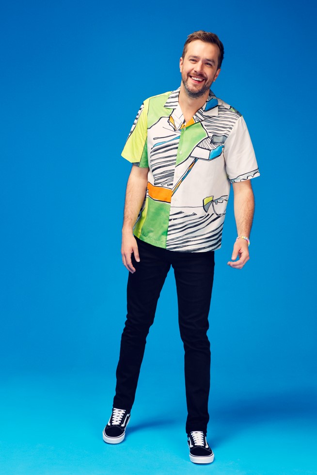 Love Island's infamous narrator Iain Stirling. Photo / TVNZ