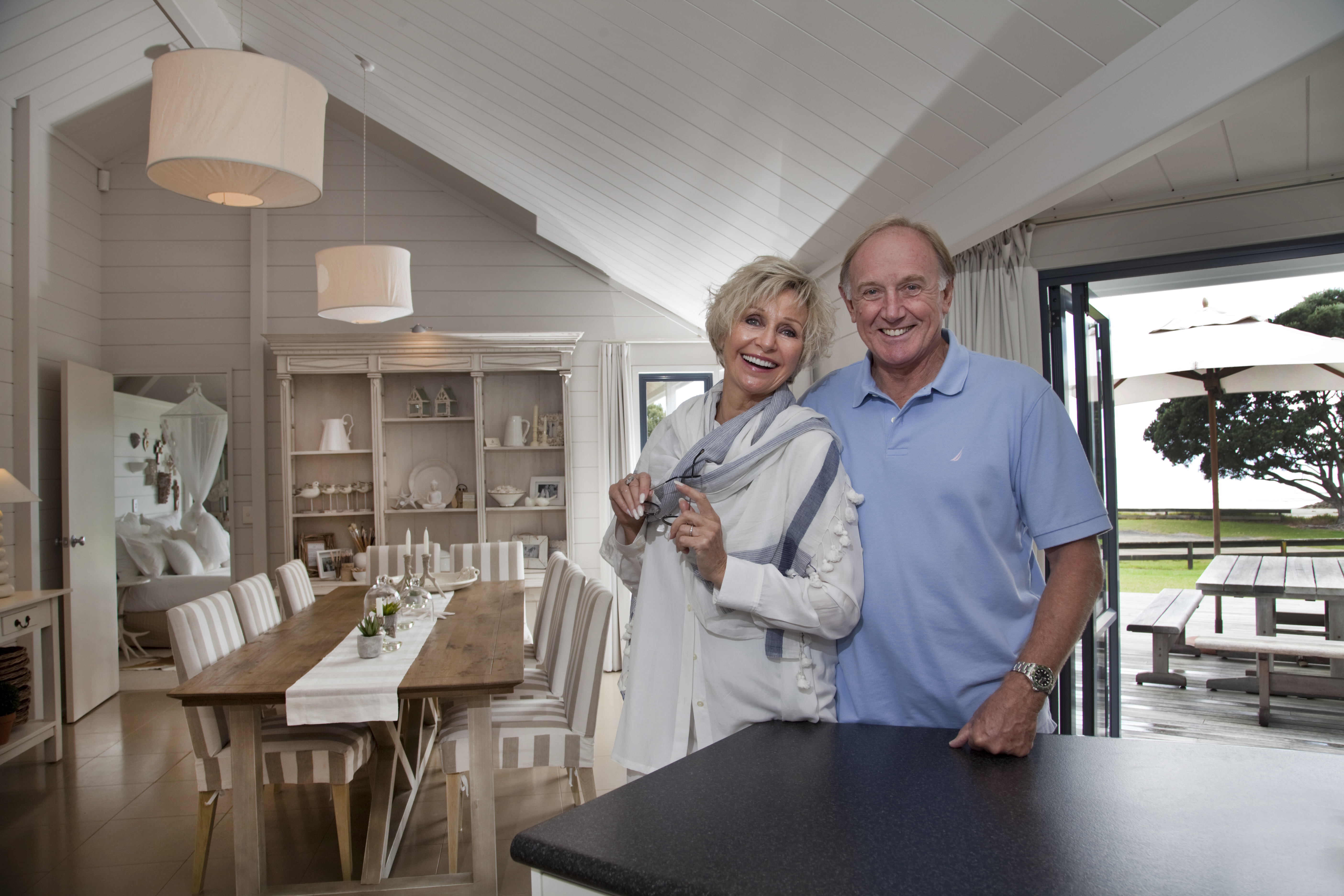 Paula Ryan ands Rob Dallimore plan to retire to their home at Matarangi Beach in the Coromandel. Photo / John McCombe 