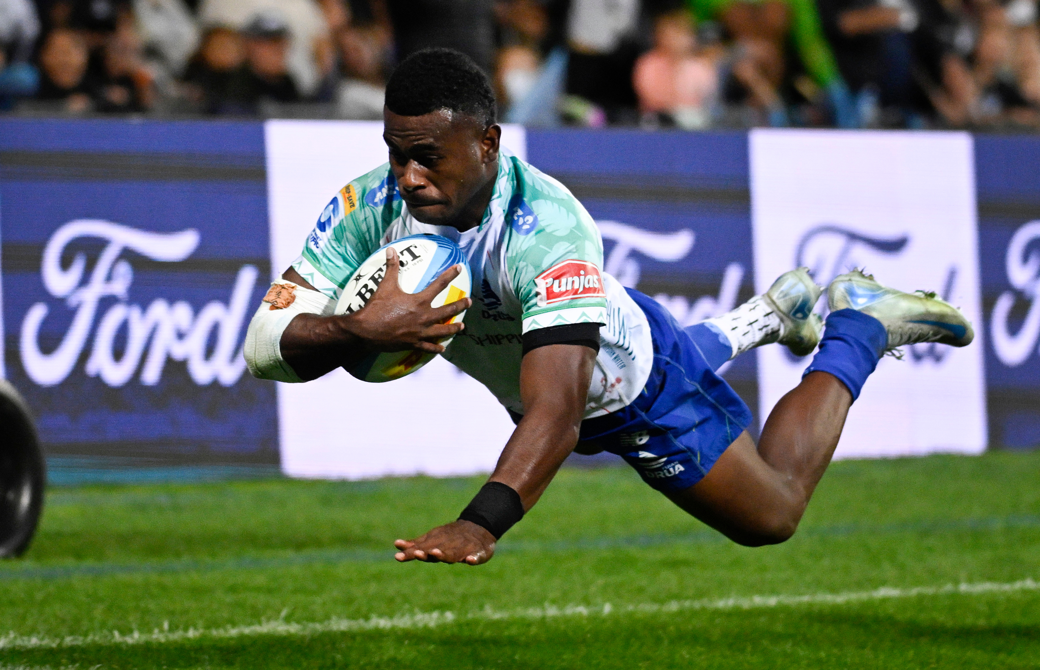 Taniela Rakuro in action with the Fijian Drua. Photo / Photosport
