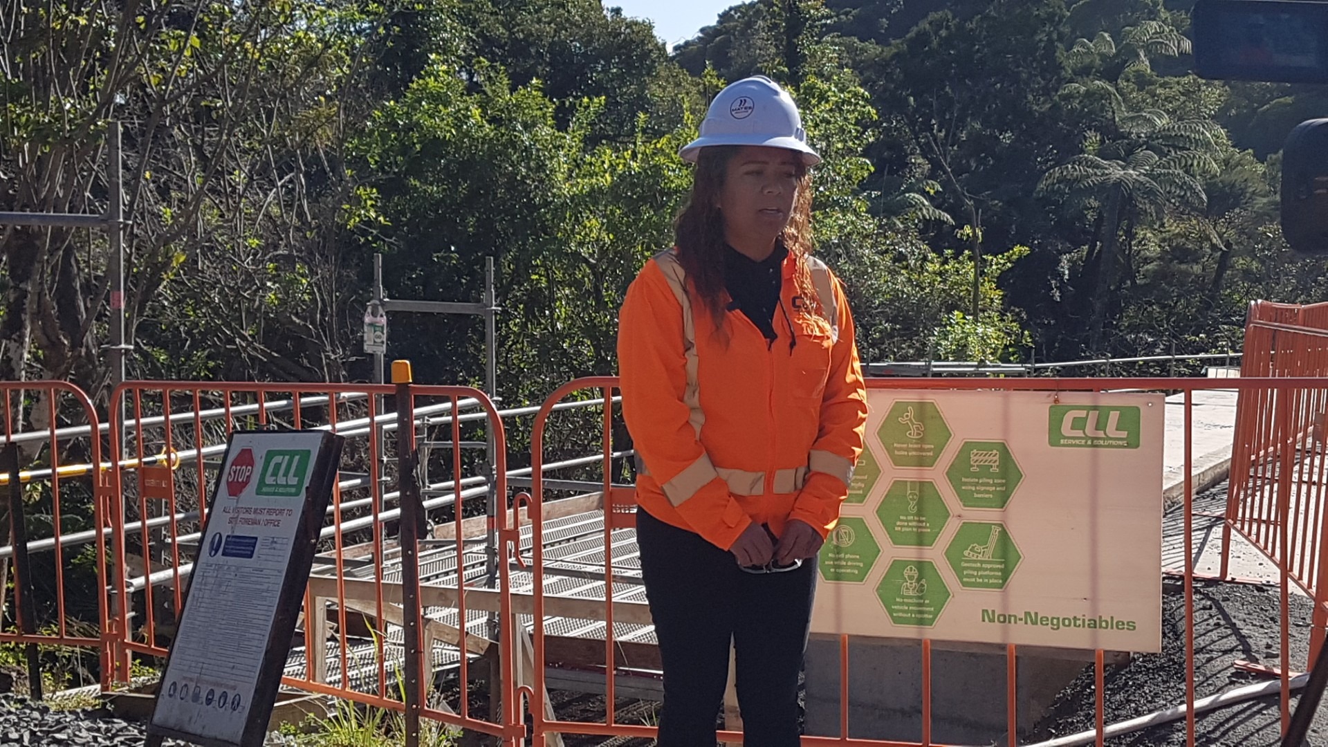 Kylie Harris, from main contractor CLL, grew up in Kaitāia and is among about 75 per cent of the total workforce on the site who are locals.