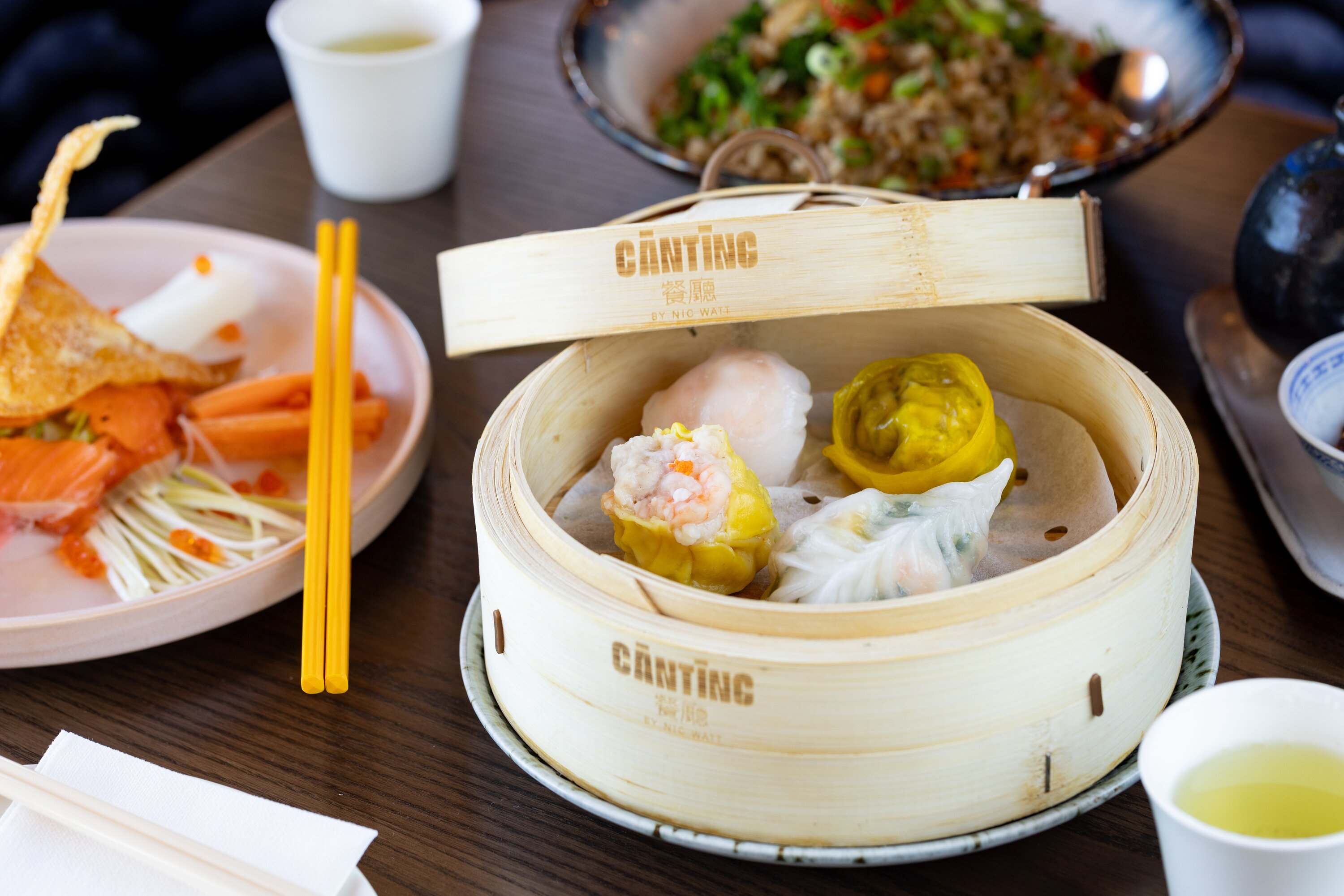 Mixed dumplings on the menu at Canting restaurant in Commercial Bay. Photo / Babiche Martens