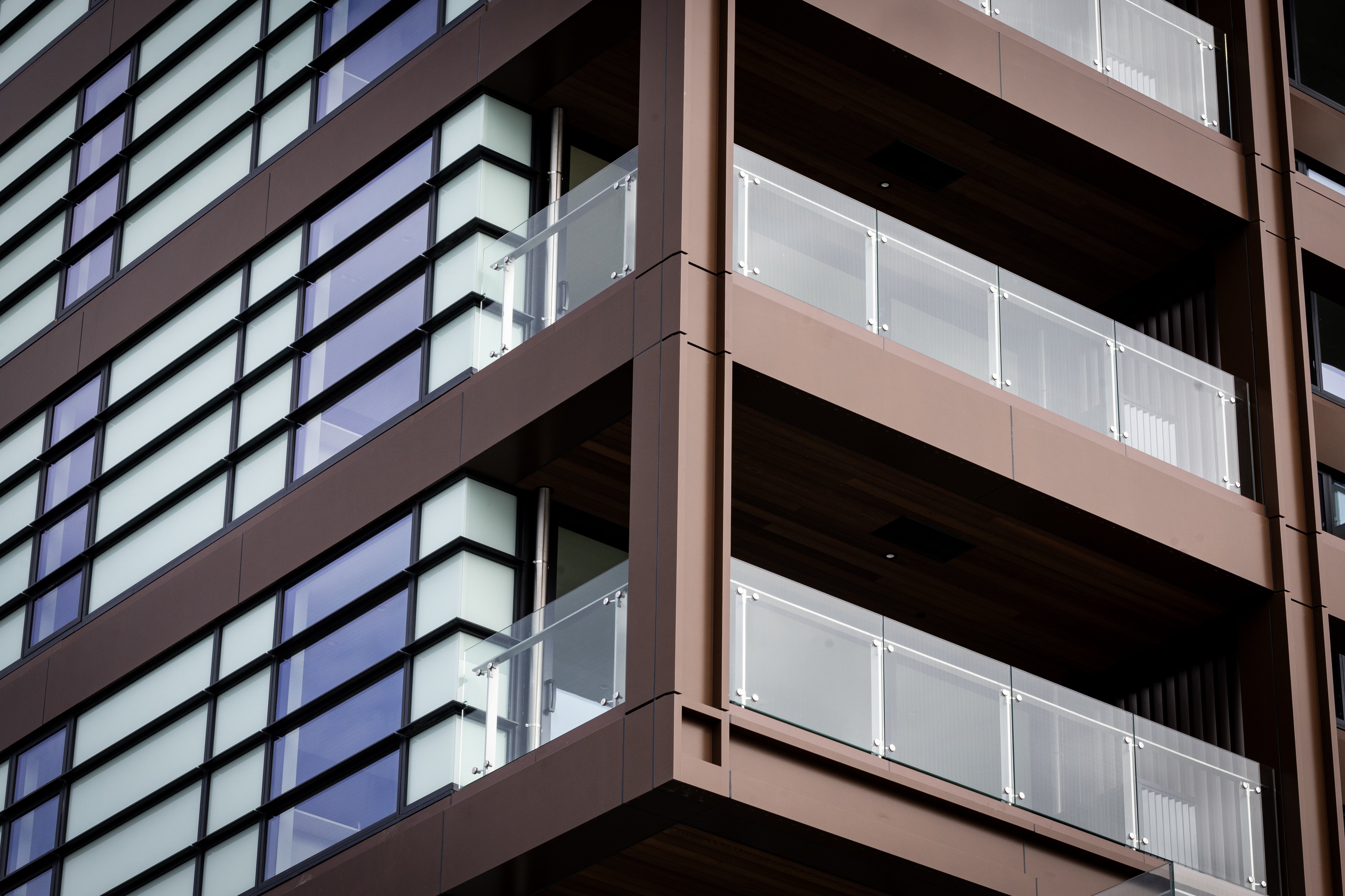 Chocolate and cream exteriors at Catalina Bay Apartments. Photo / Jason Oxenham