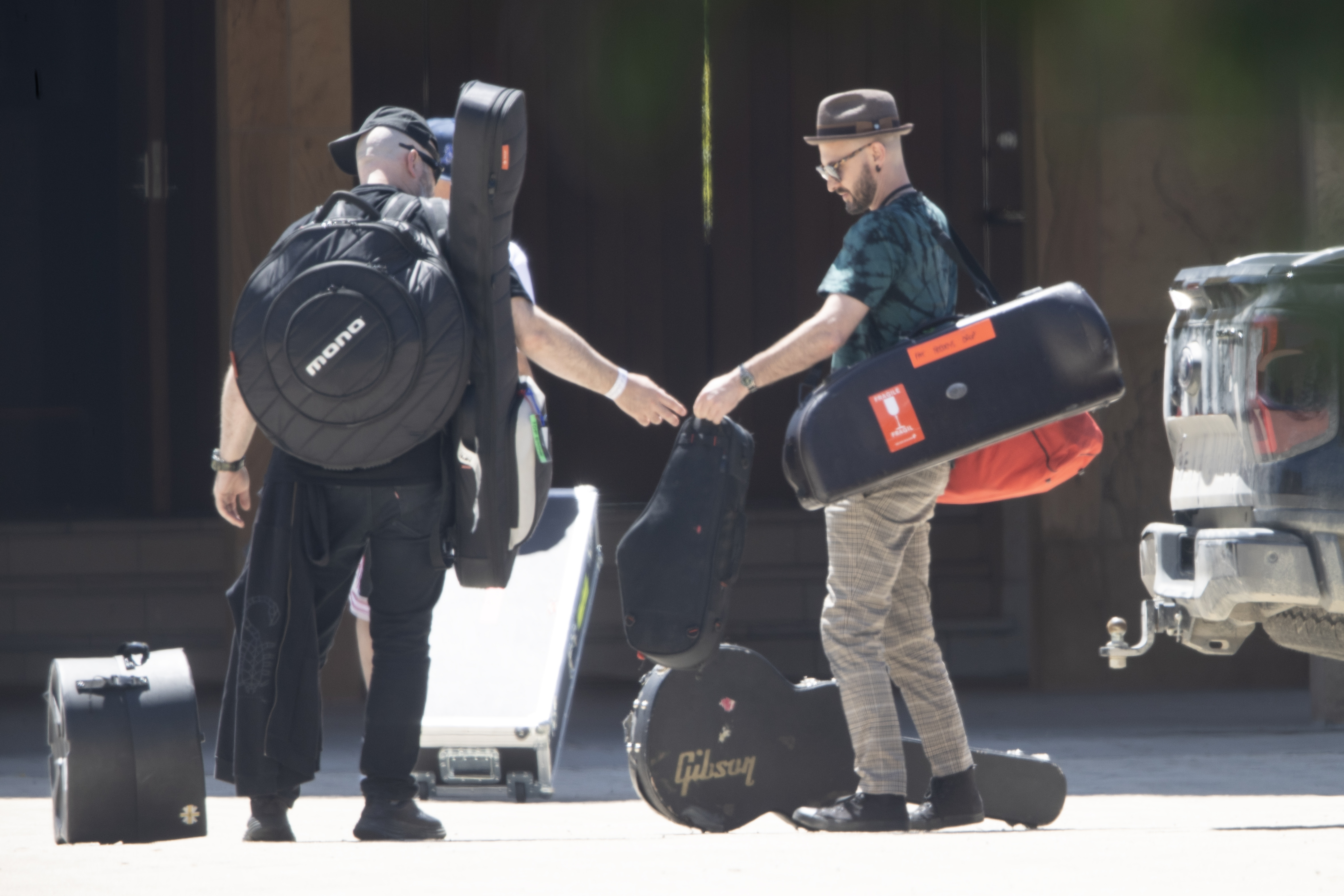 Musicians arrived at the venue just after midday. Photo / George Heard