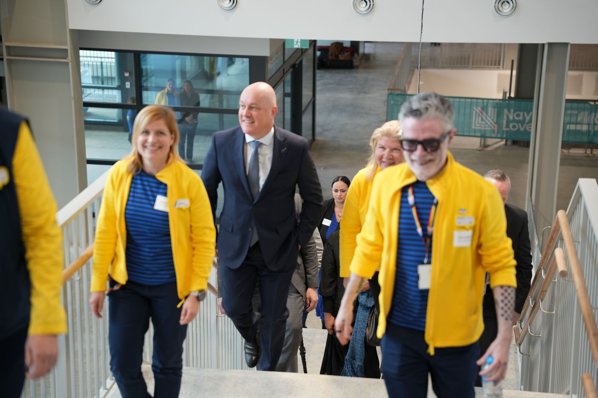 Prime Minister Christopher Luxon on a tour of the new Ikea at Sylvia Park. The Swedish retailer opens its first New Zealand store in December. Photo / Alyse Wright