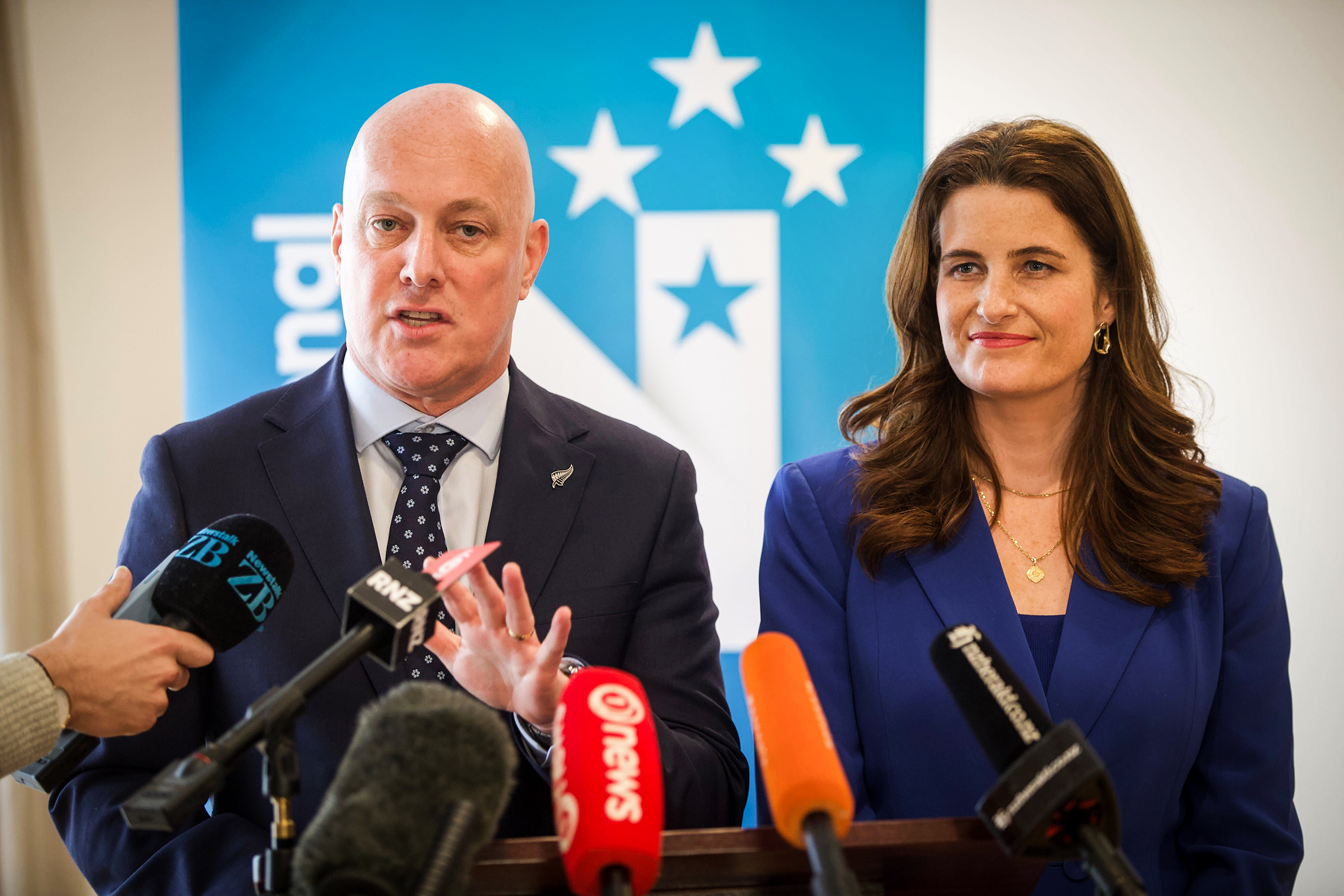 National Party leader Christopher Luxon and deputy leader Nicola Willis at the Malvina Major Retirement Village in Johnsonville. Photo / Mark Mitchell