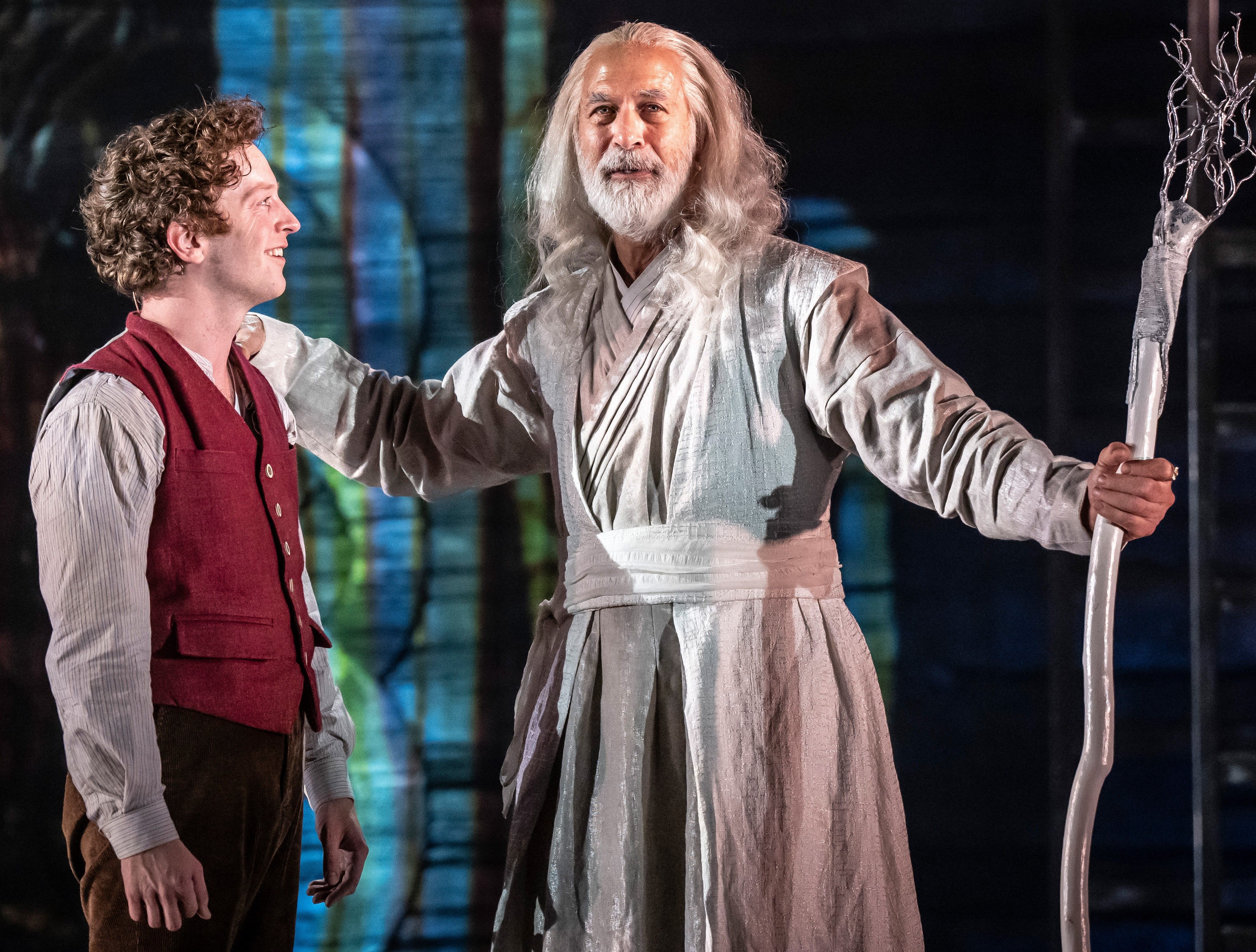 Frodo (Spencer Davis Milford) with Gandalf (Tom Amandes).