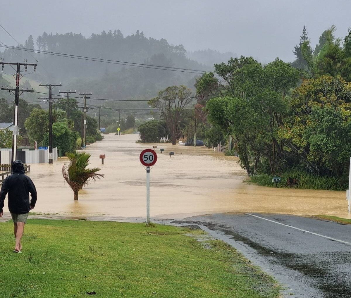 Ōakura homes flooded on Sunday morning, leaving some badly damaged. Photo / Nena Rogers