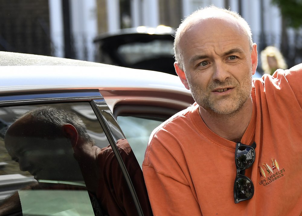 Britain's Prime Minister Boris Johnson's senior aid Dominic Cummings arrives back at his home, in London, Saturday May 23, 2020. Photo / AP