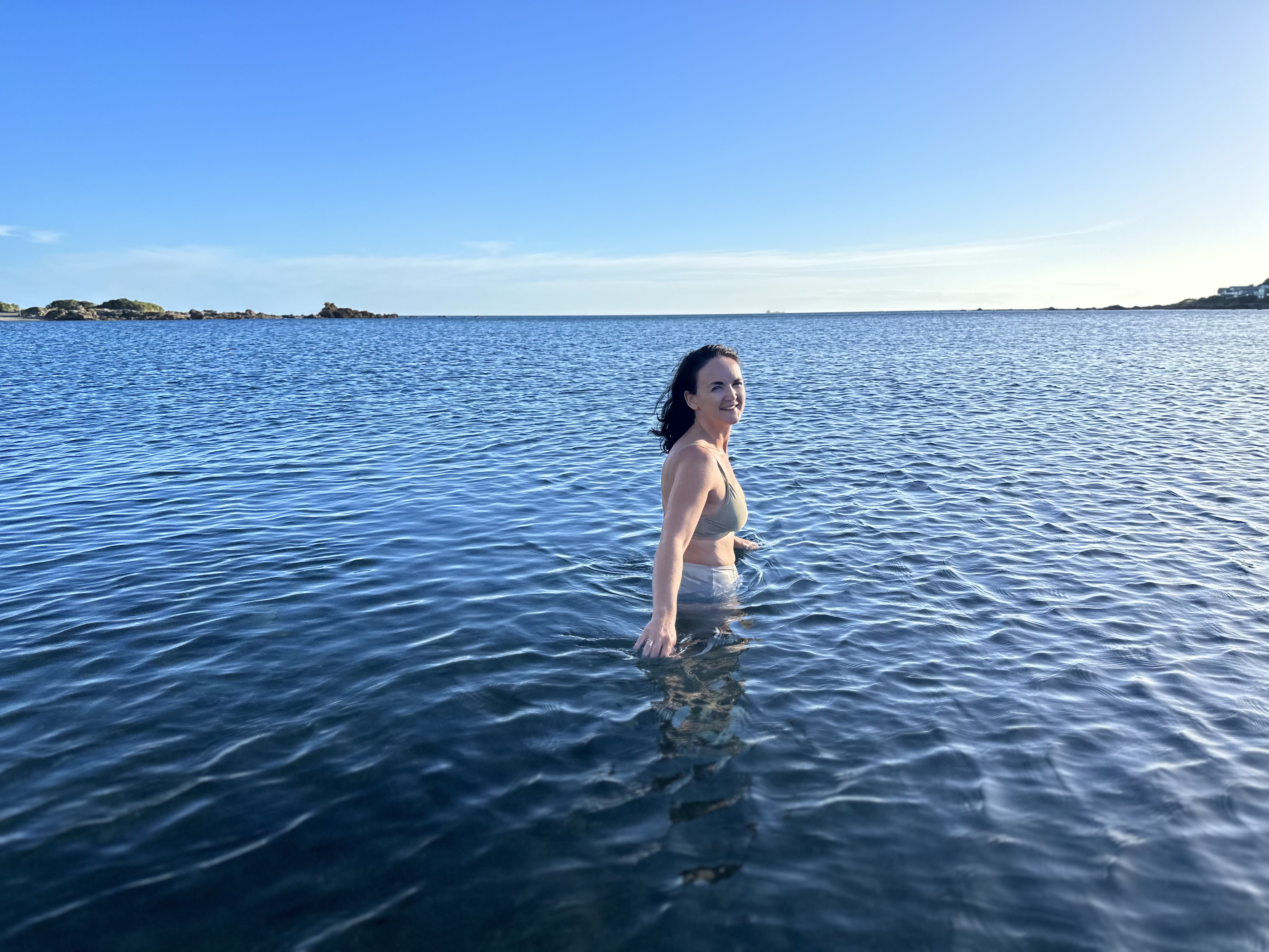 Almost daily ocean swims are non-negotiable for Frances Shoemack. Photo / Supplied
