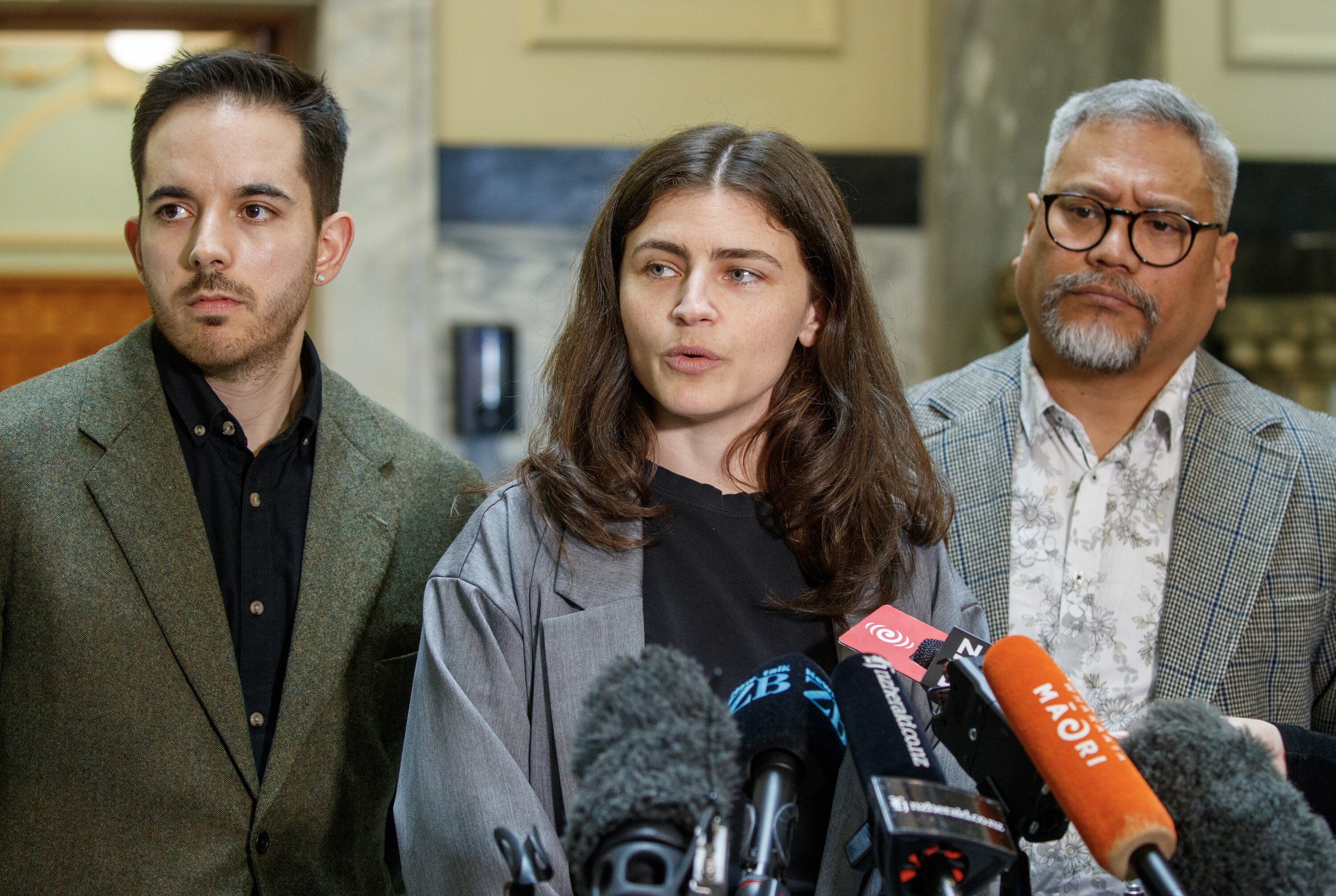 Green Party co-leader Chlöe Swarbrick said people, the economy and the environment can all be put first, as the party released an alternate emissions reduction plan. Photo / Mark Mitchell