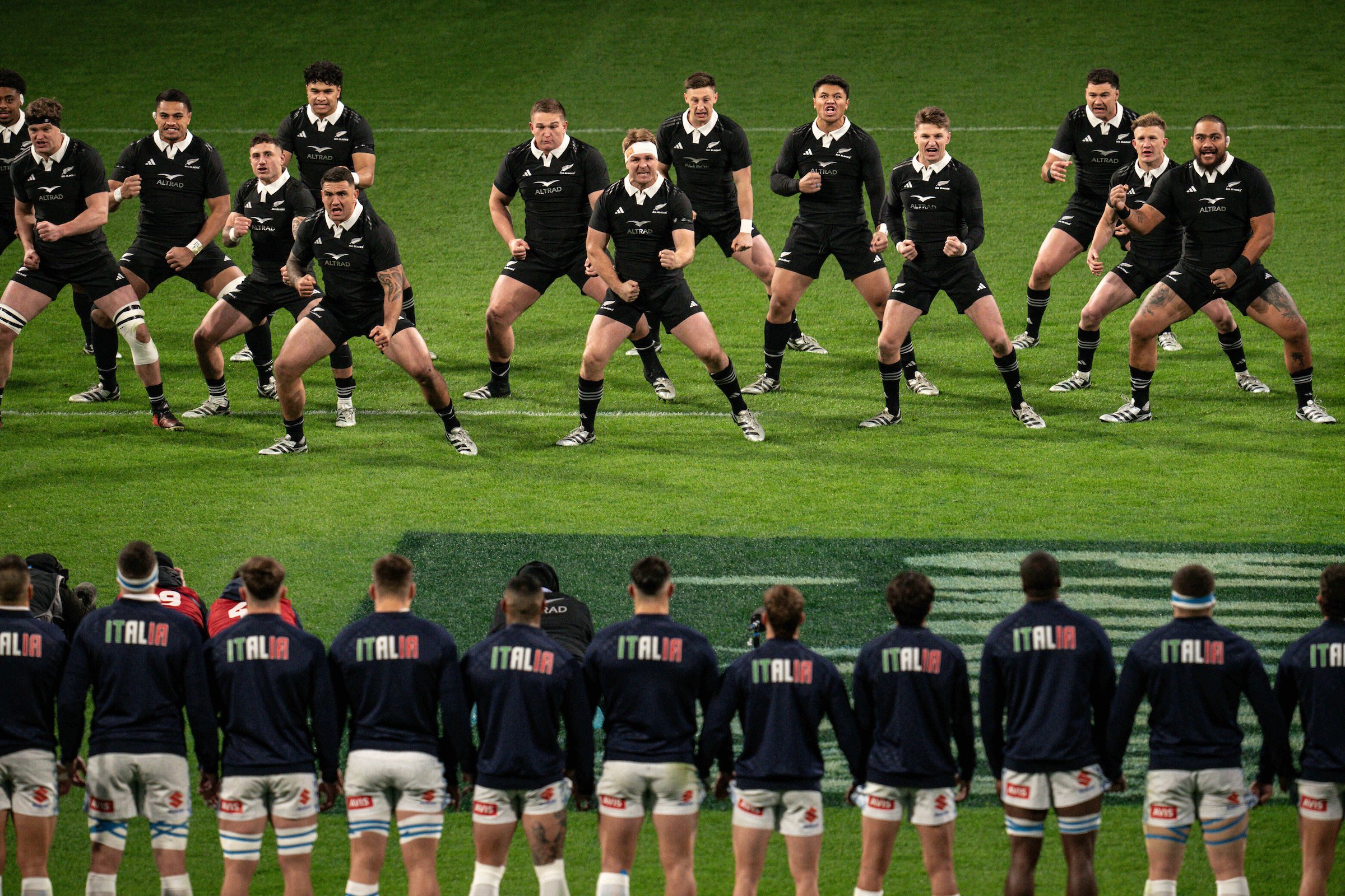 All Blacks perform a haka before playing Italy in November. Photo / Photosport