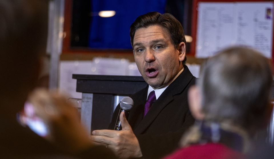 Florida governor Ron DeSantis speaks during a campaign event. Photo / AP