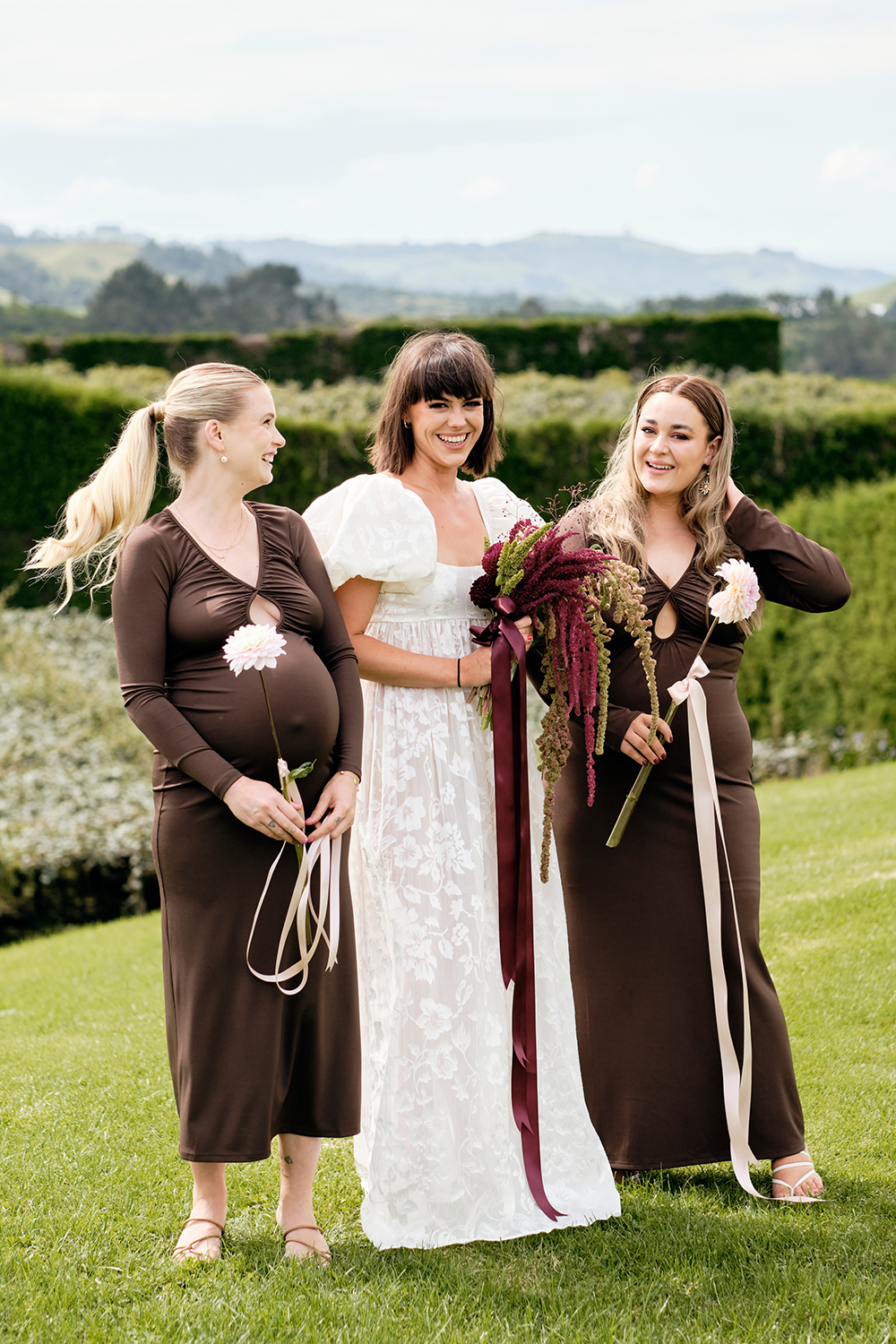 Whimsical bridal bouquet designs by Ruth Fiona Floral. Photo / Chase Collins
