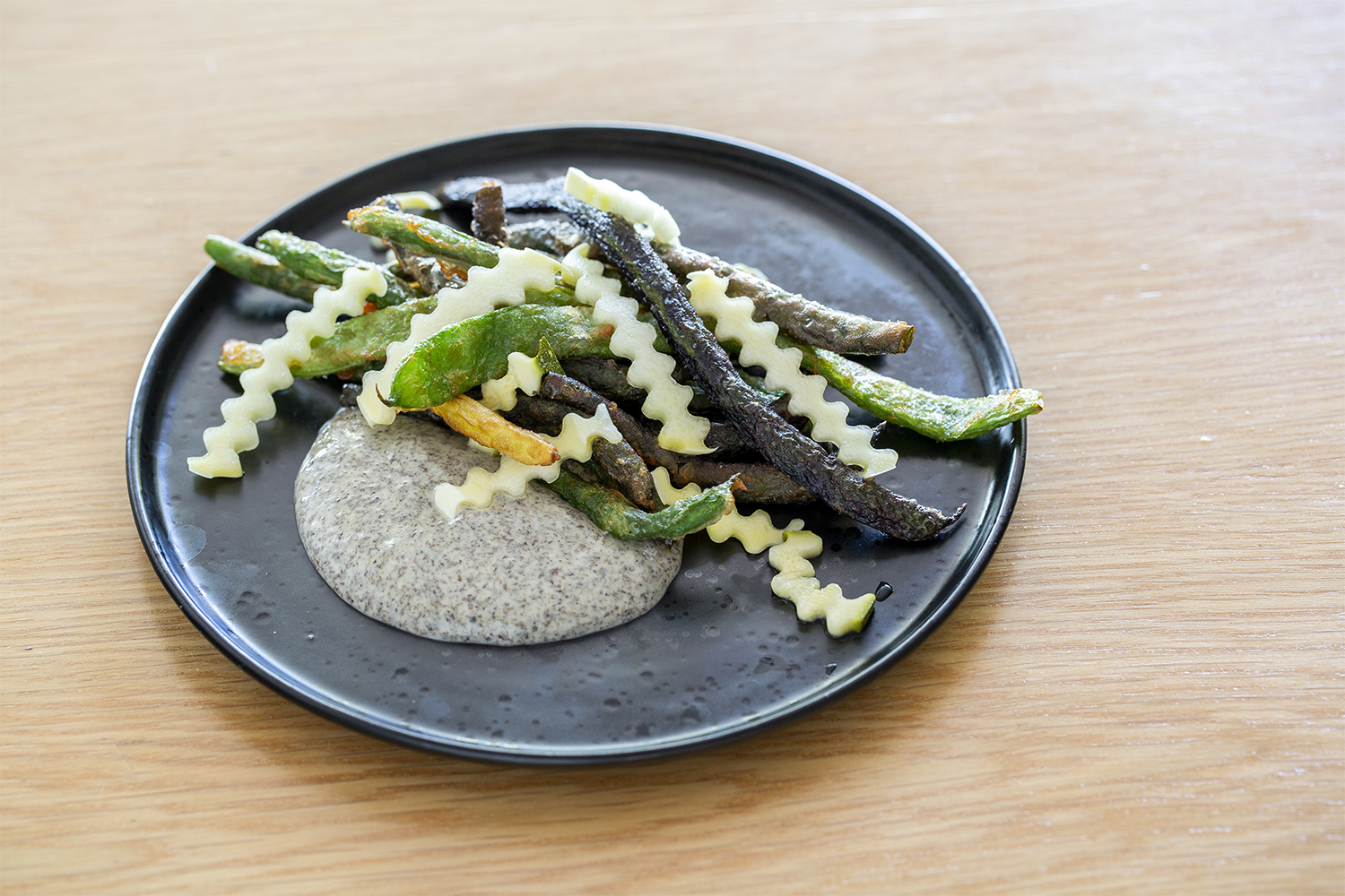 A side dish of crinkle-cut vegetables. Photo / Babiche Martens