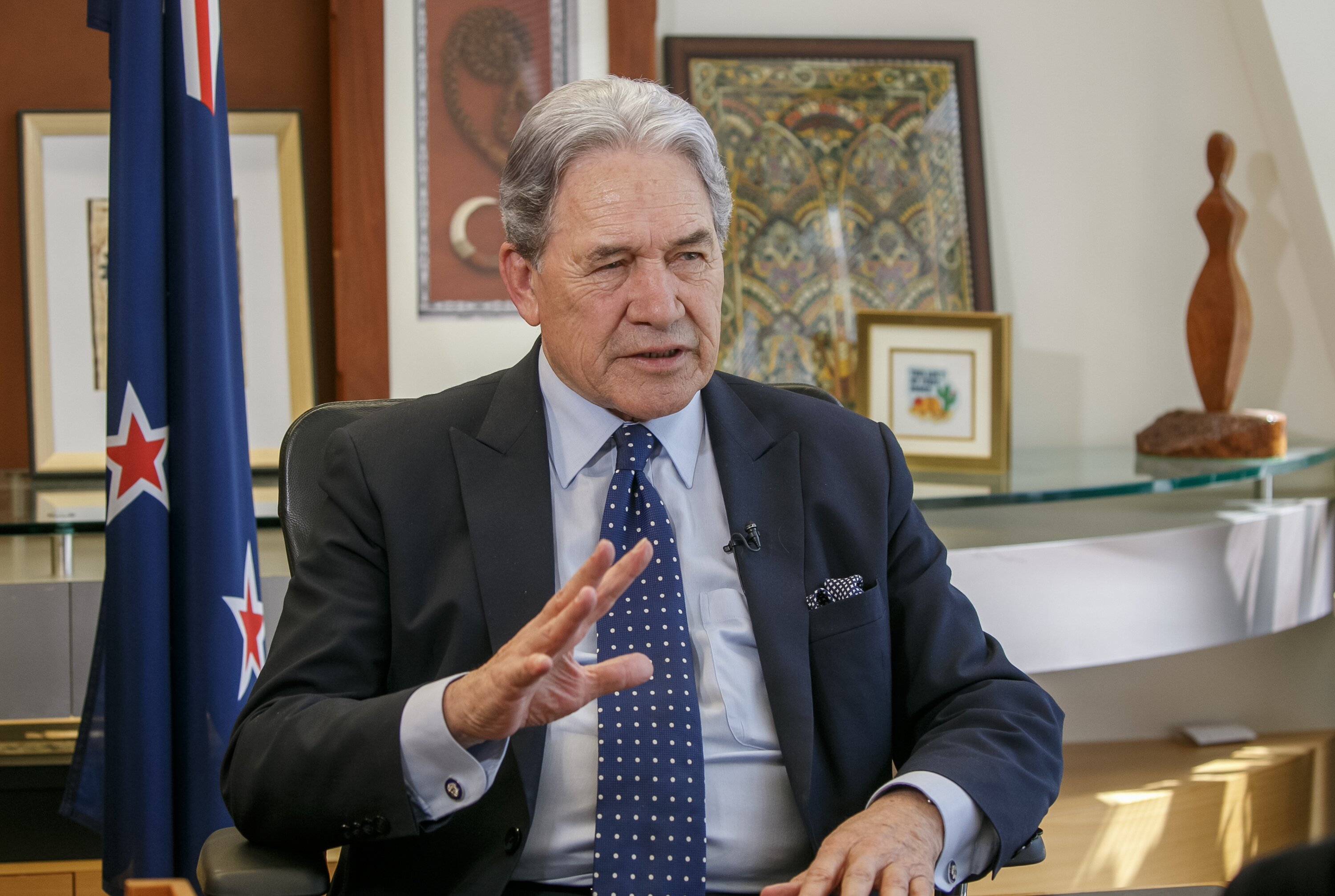 Racing Minister Winston Peters has annouced plans to end greyhound racing in New Zealand. Photo / Mark Mitchell

