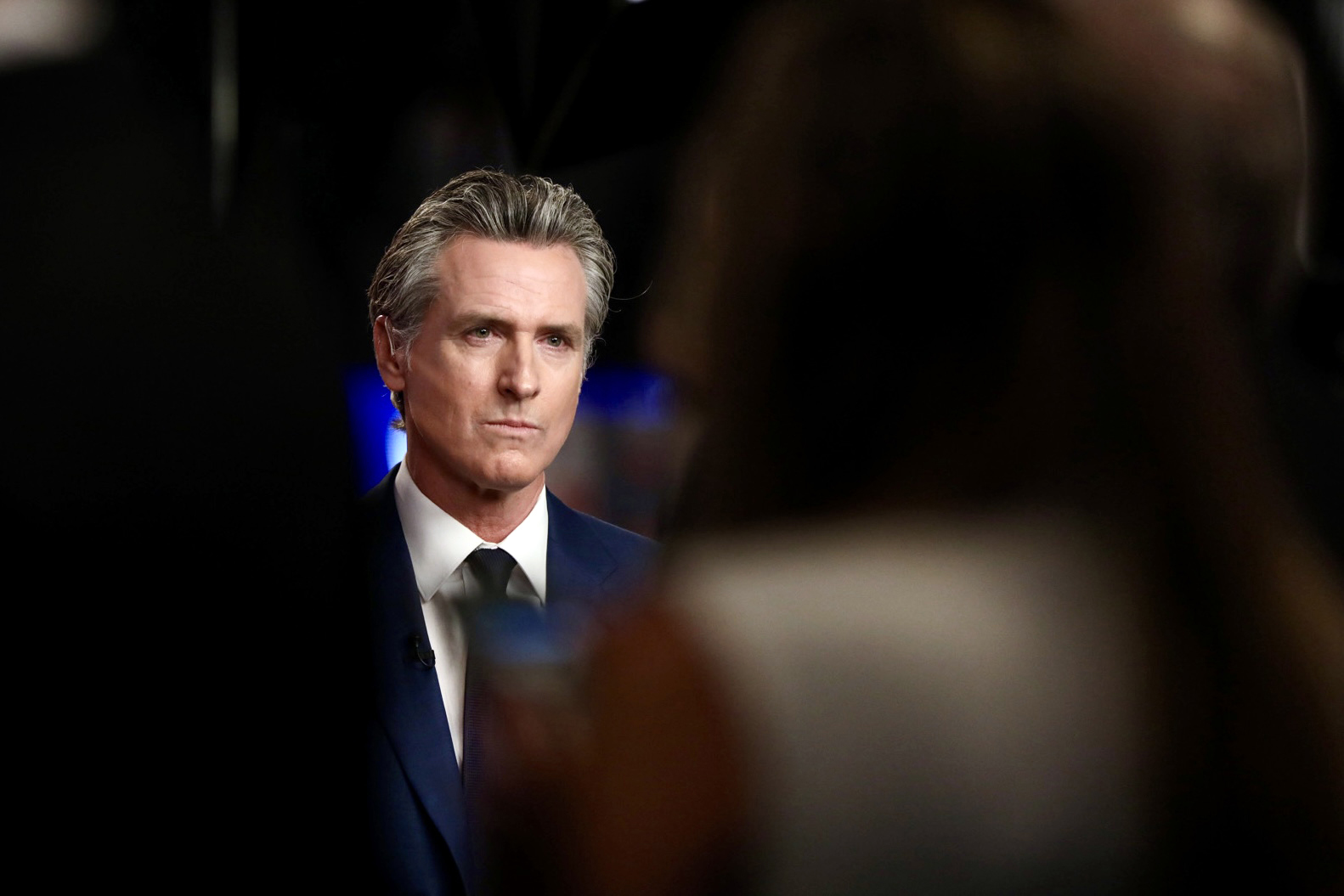 Gavin Newsom says Donald Trump is wasting time with insults. Photo / Dustin Chambers, The New York Times
