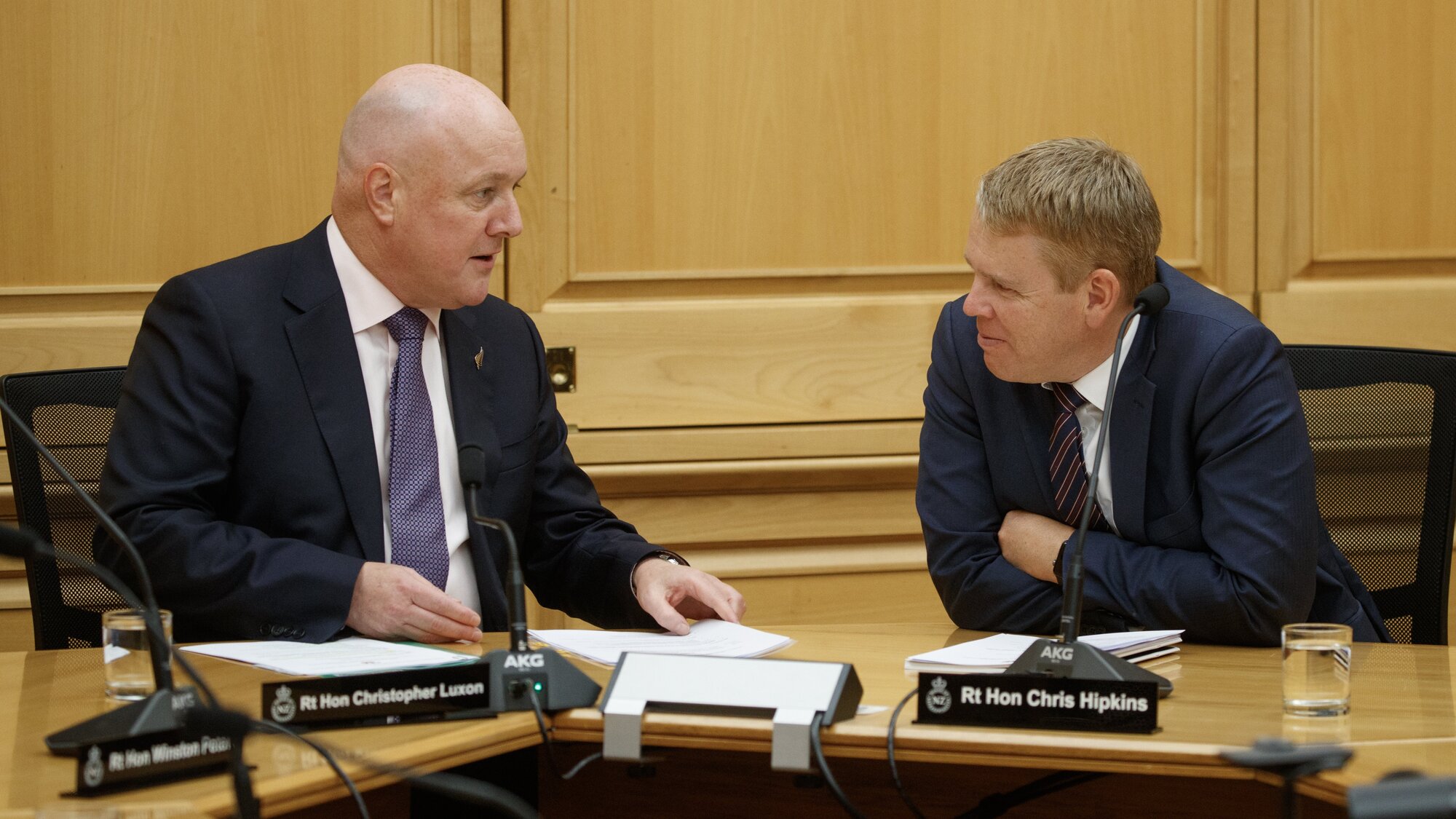 Prime Minister Christopher Luxon (left) has been pipped by Labour leader Chris Hipkins as preferred Prime Minister in the latest TPU-Curia poll. Photo / Mark Mitchell