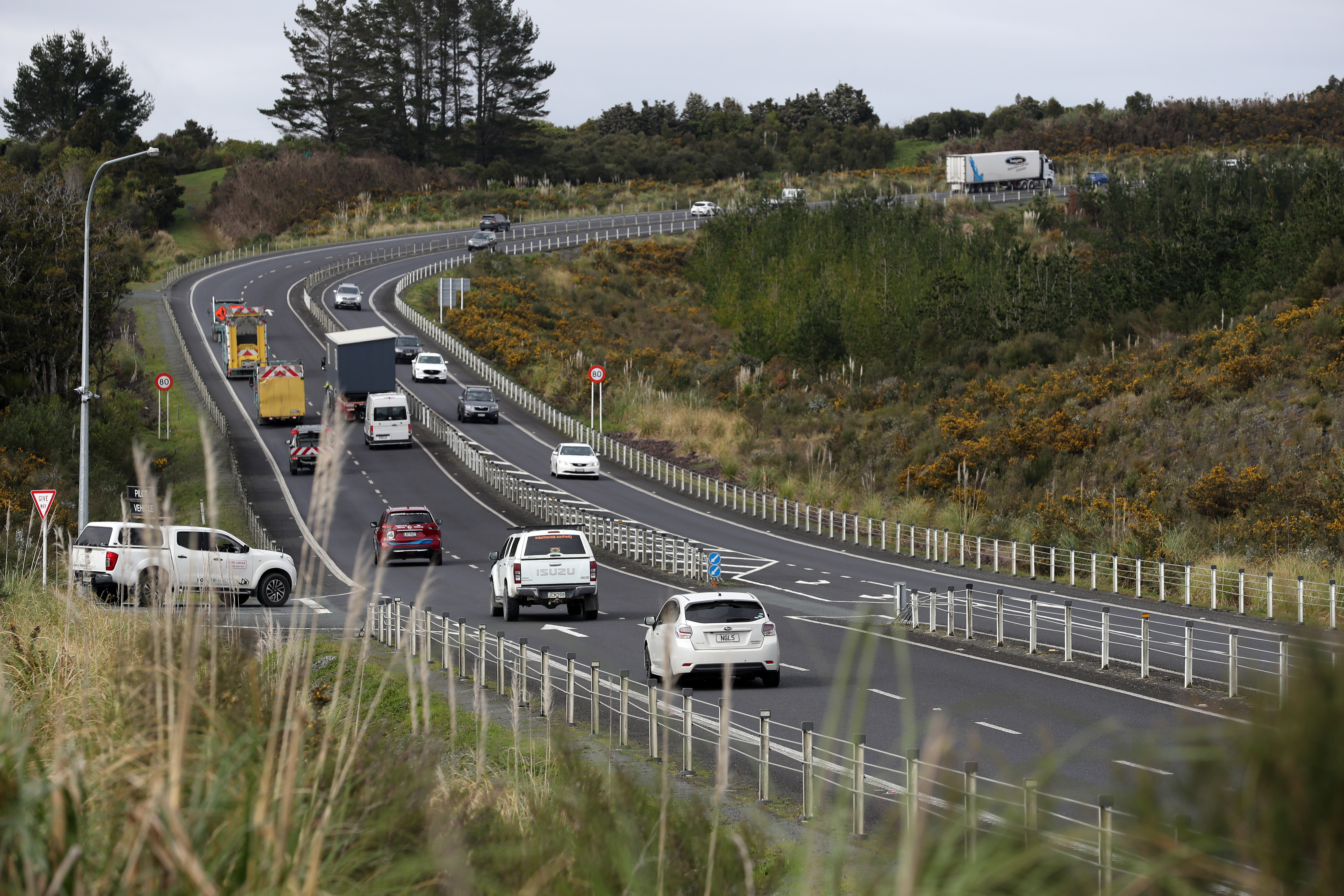 Northland's major Brynderwyns SH1 arterial route provides a vital economic lifeline for the region Photo / Michael Cunningham