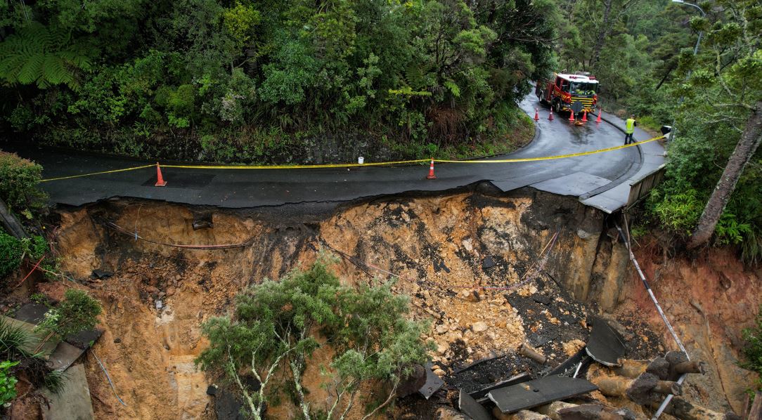 Paturoa Rd in Auckland's Titirangi was badly damaged by floods during Auckland Anniversary Weekend in January. Photo /  Brett Phibbs