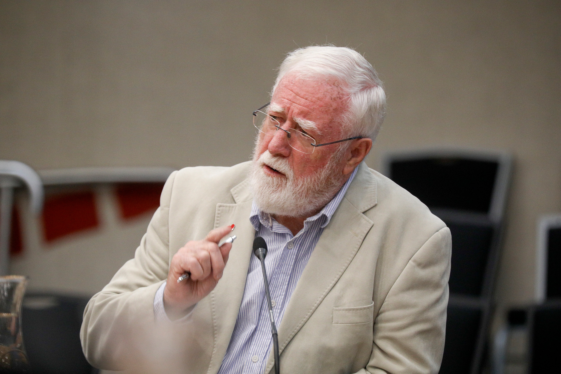 Rotorua councillor Reynold Macpherson at the meeting on Thursday. Photo / Andrew Warner