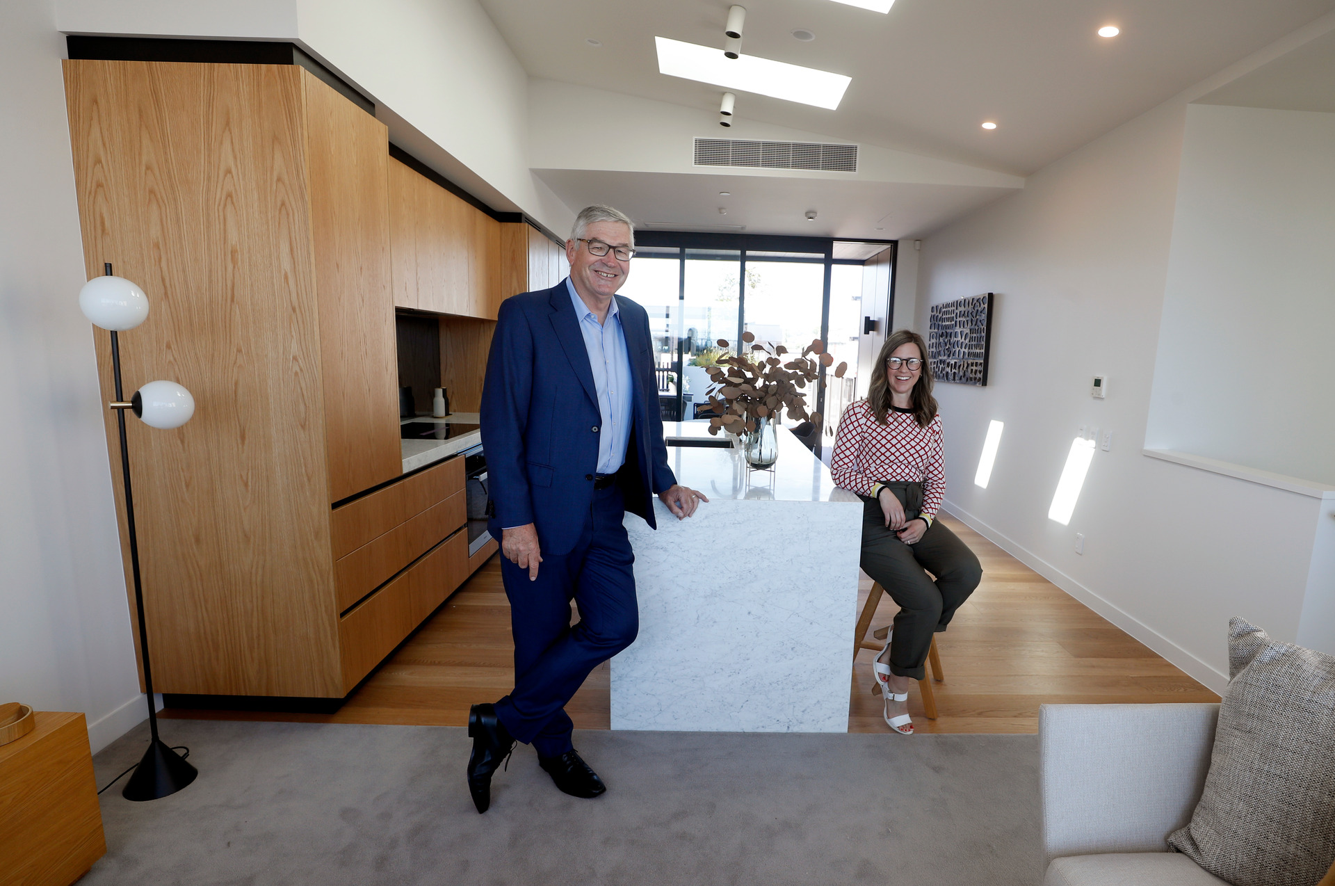 Mark McGuinness and Megan Paine inside 30 Madden. Photo / Dean Purcell