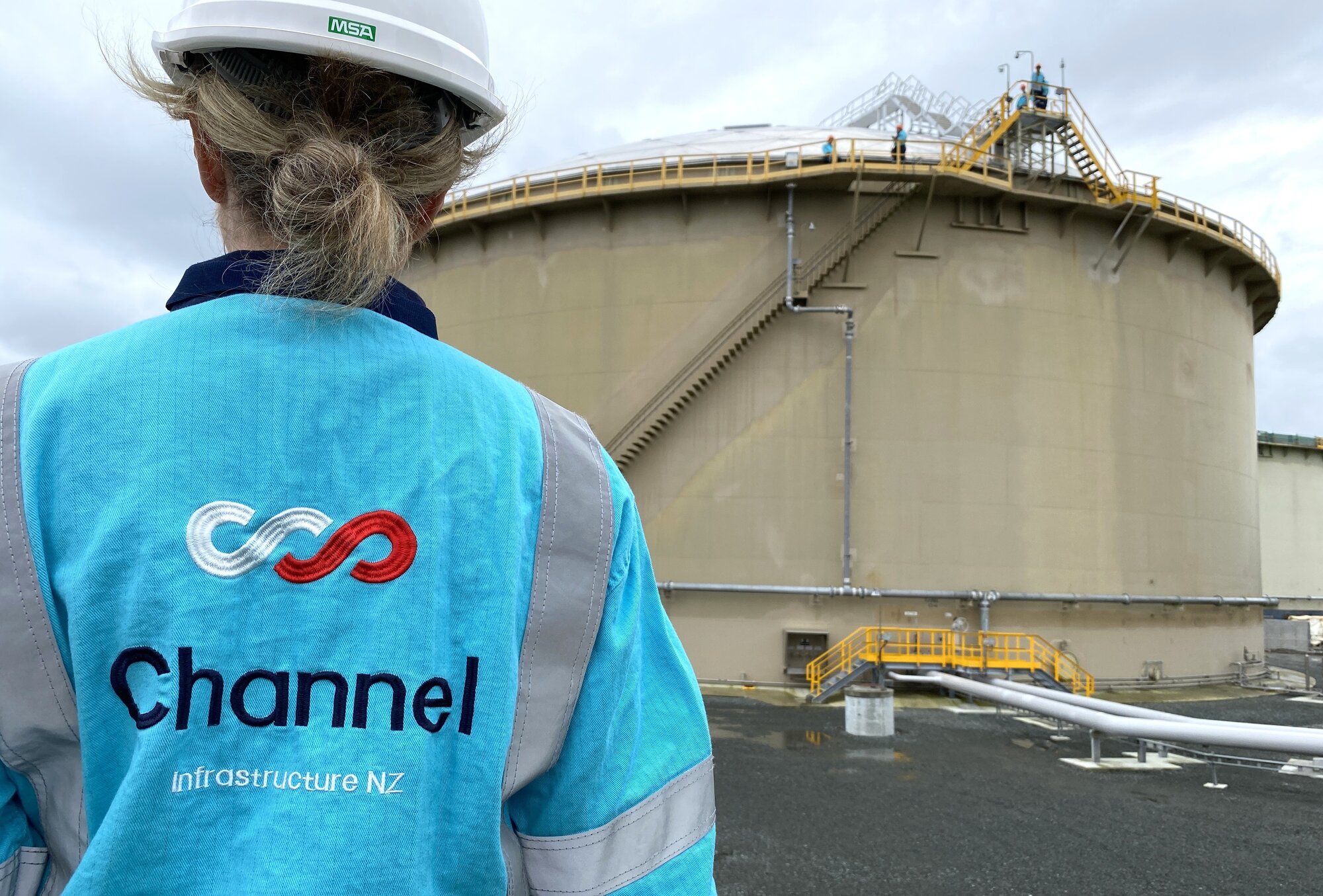 Channel Infrastructure is developing the former refinery with fuel storage and is looking at the likes of a bio-refinery, sustainable aviation fuel development and a bitumen import terminal. Photo / Denise Piper