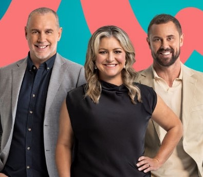 Coast FM breakfast hosts Jason Reeves, Toni Street and Sam Wallace.