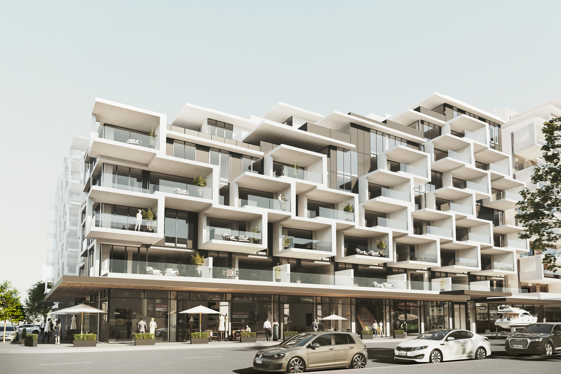 Fu Wah's plans for the 435-unit apartment/shopping complex in the Wynyard Quarter.