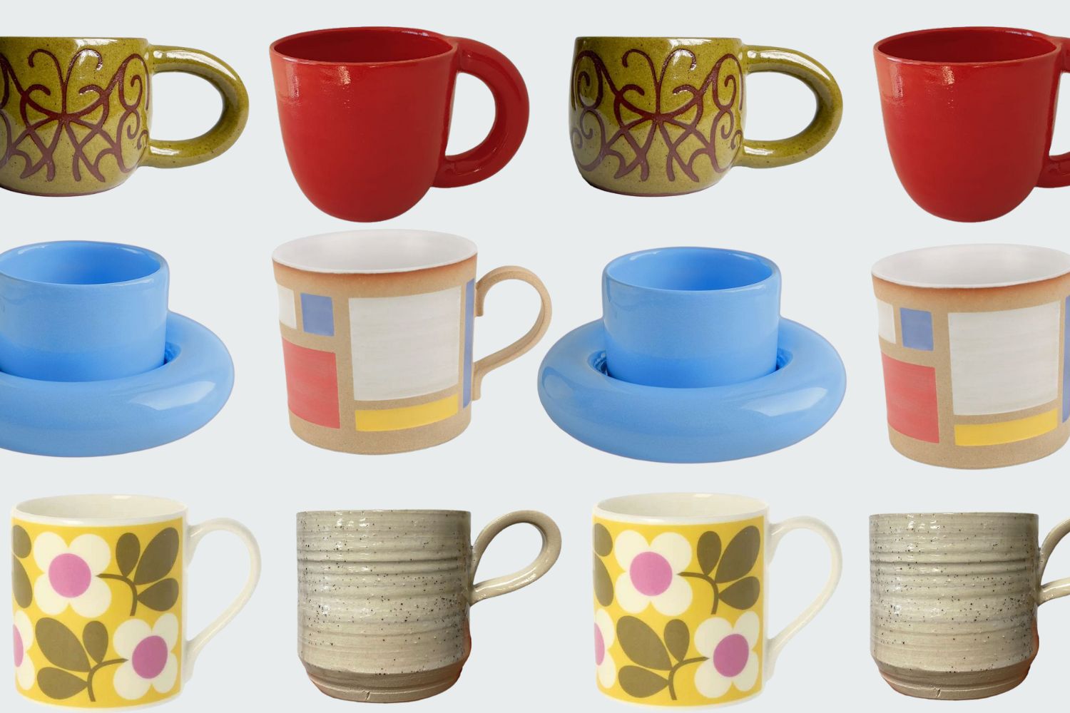 Organic textures and retro hues make a statement with our pick of the best mugs to shop.