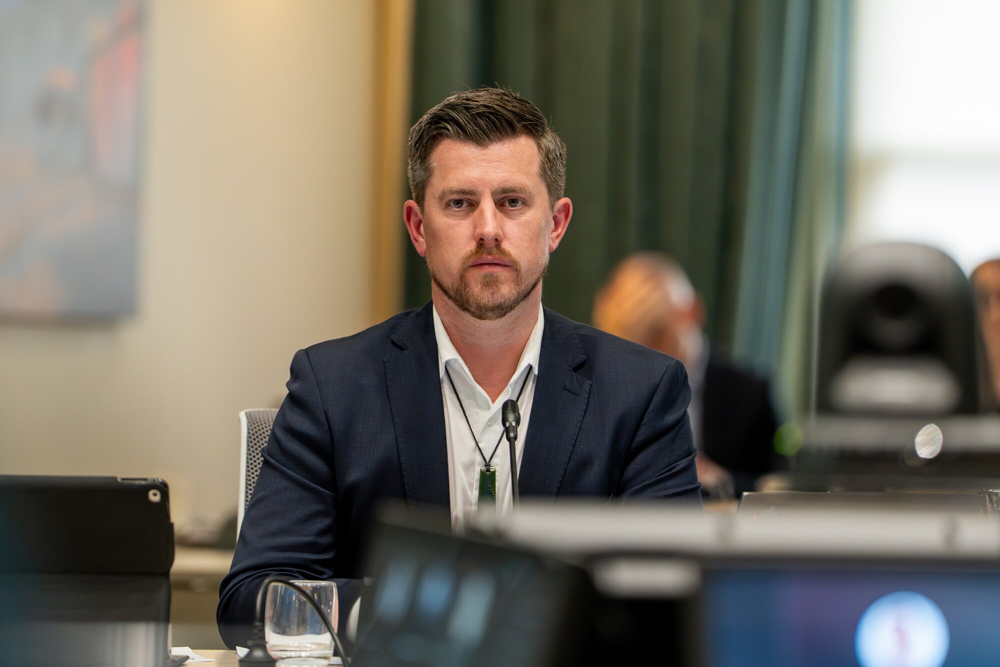Richard Hills at the Auckland Council housing density zoning debate at Auckland Town Hall. New Zealand Herald photograph by Corey Fleming 24th September 2025 