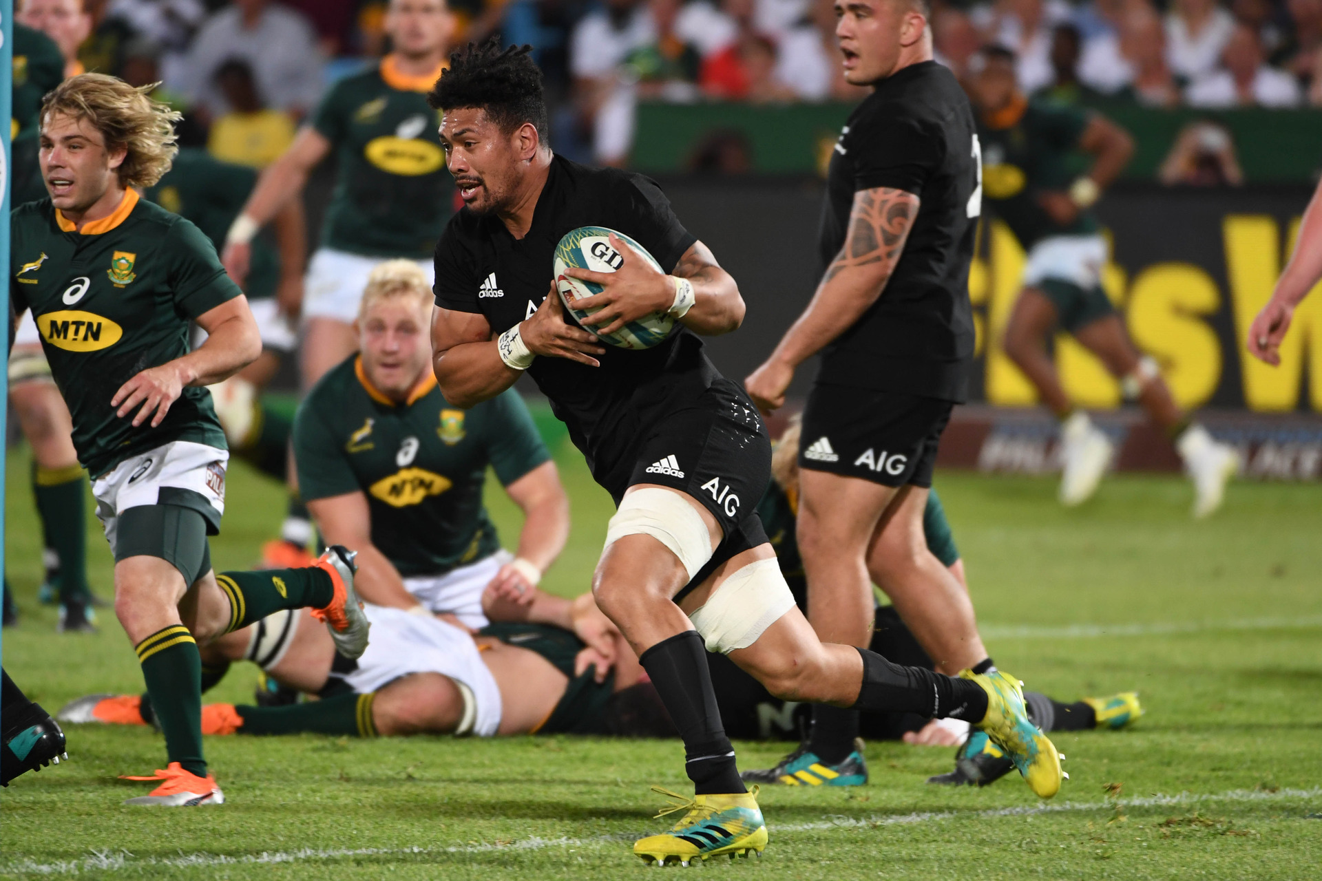 Ardie Savea in action against South Africa. Photo / Getty
