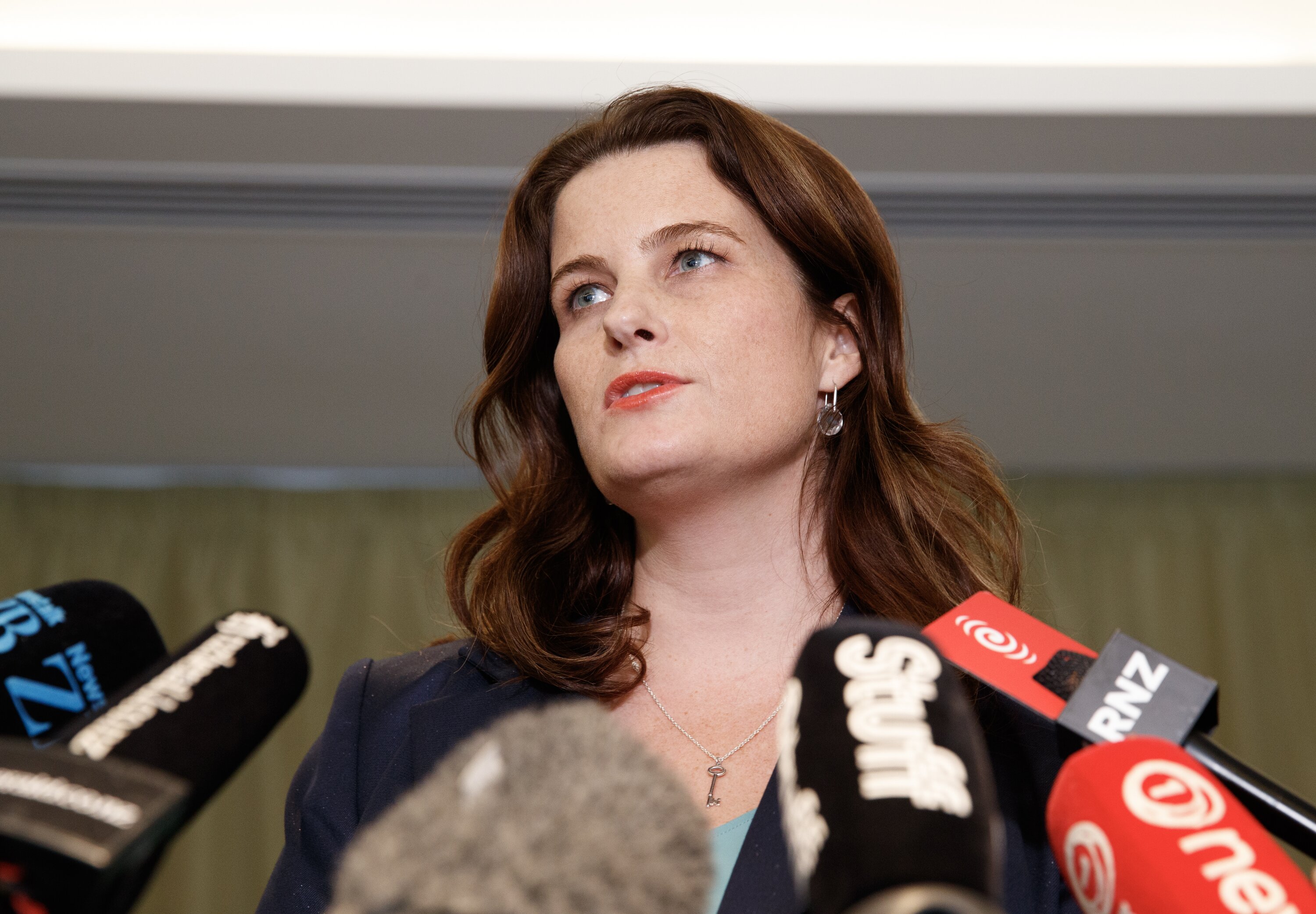 Finance Minister Nicola Willis during a press conference after the ANZ Annual Post Budget Briefing in Wellington. Photo / Mark Mitchell