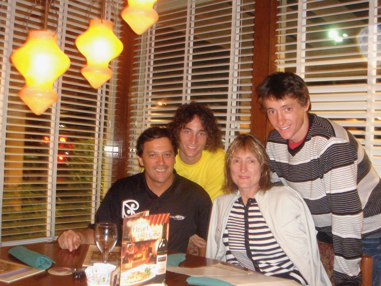 Ian Taylor with his wife Liz and two boys Sam, left, and Ben, right.