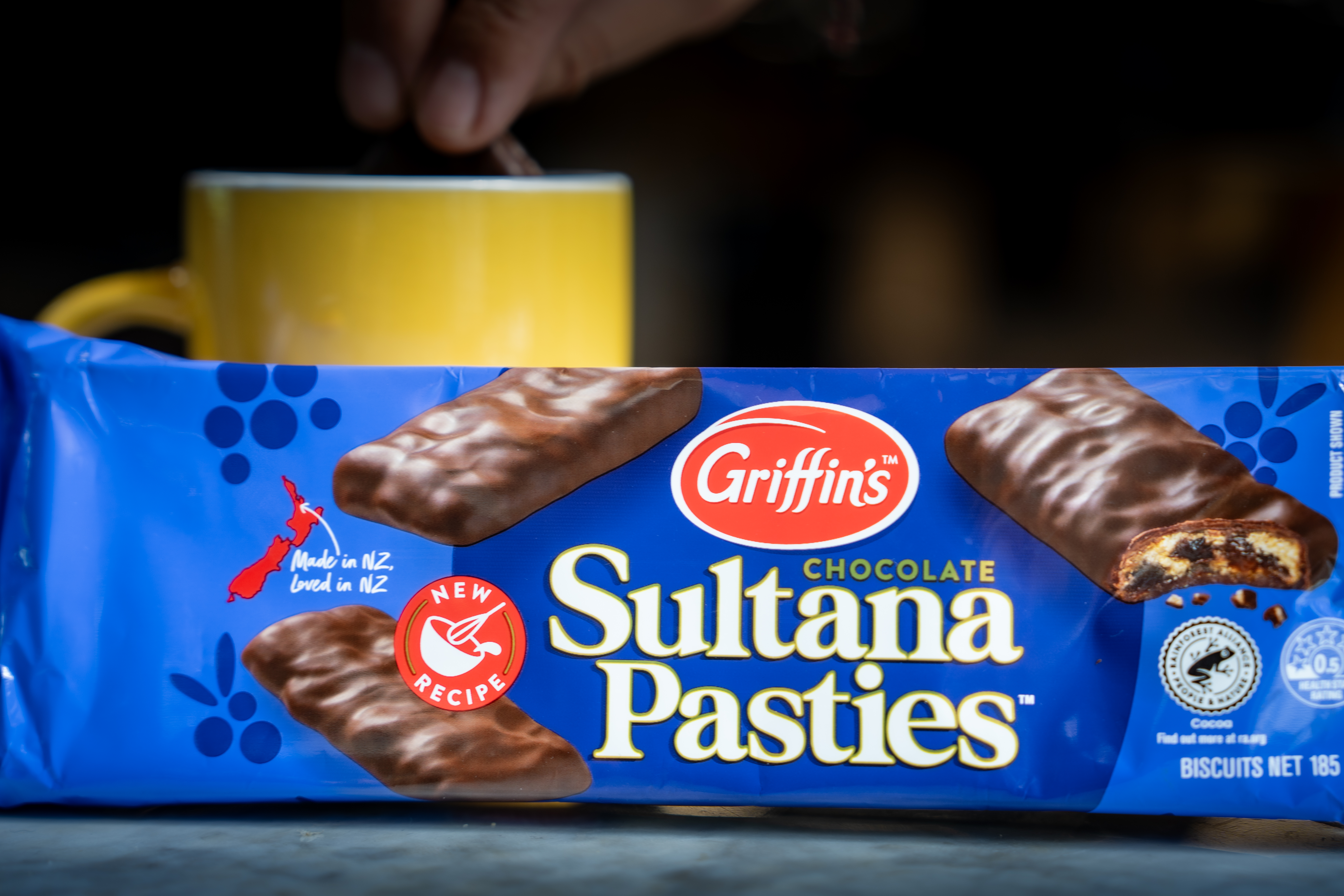 Uh-oh! What's happened to Griffin's Chocolate Sultana Pasties? Photo / Carson Bluck