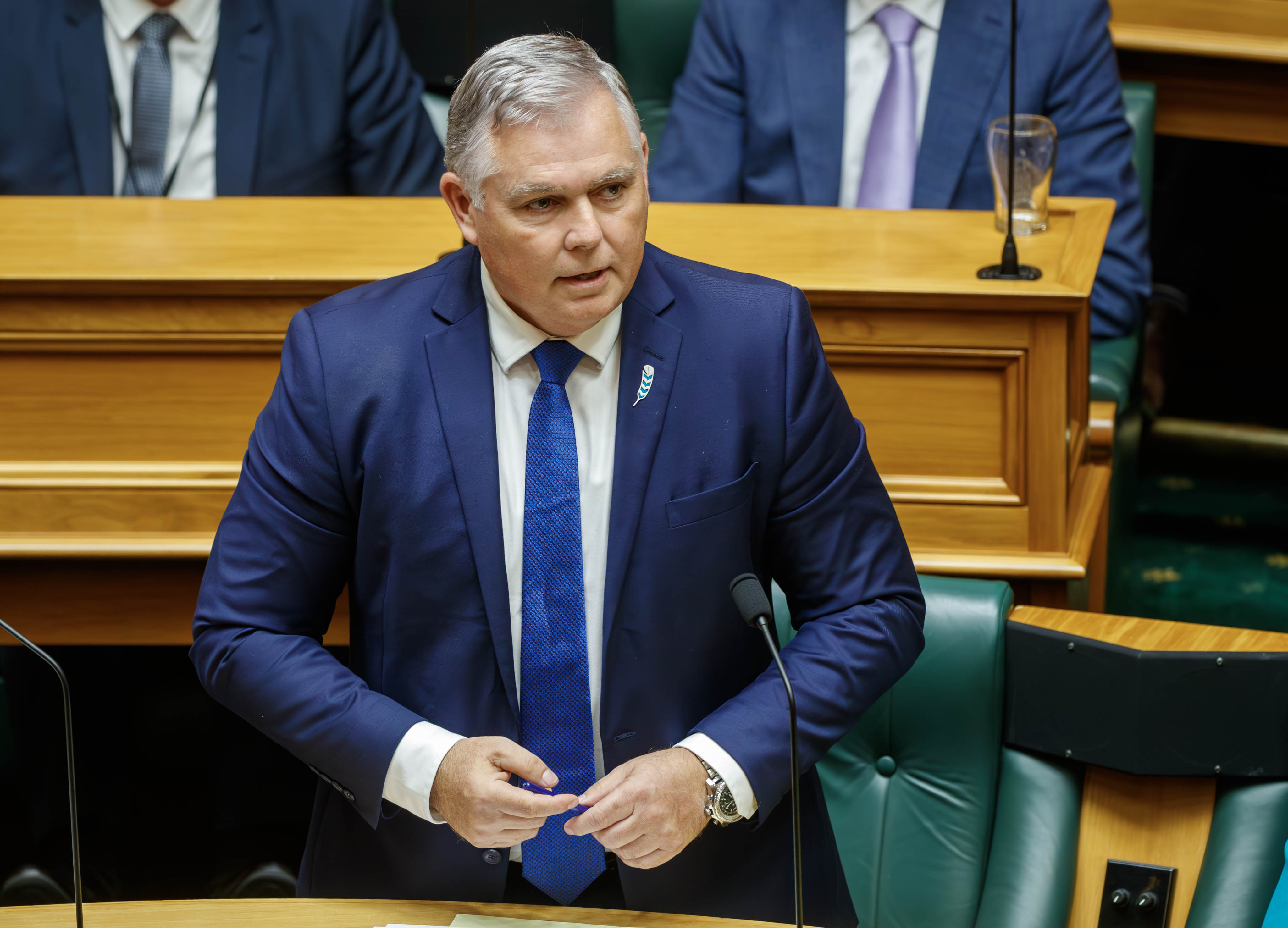 Police Minister Mark Mitchell during Question Time in Parliament. New Zealand Herald photograph by Mark Mitchell