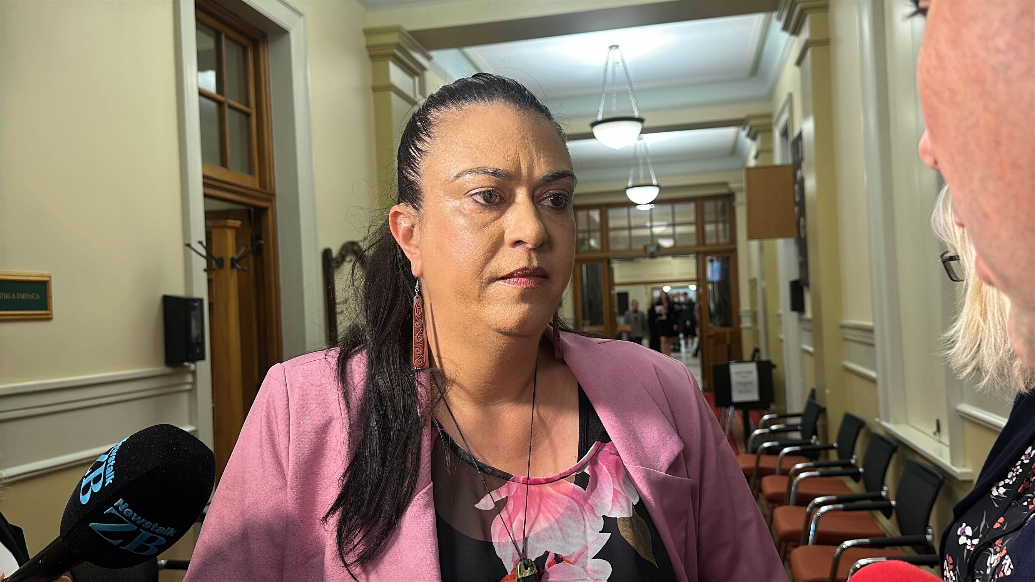Children's Minister Karen Chhour speaks to reporters on developments with her military-style bootcamp pilot programme. Photo / Jamie Ensor