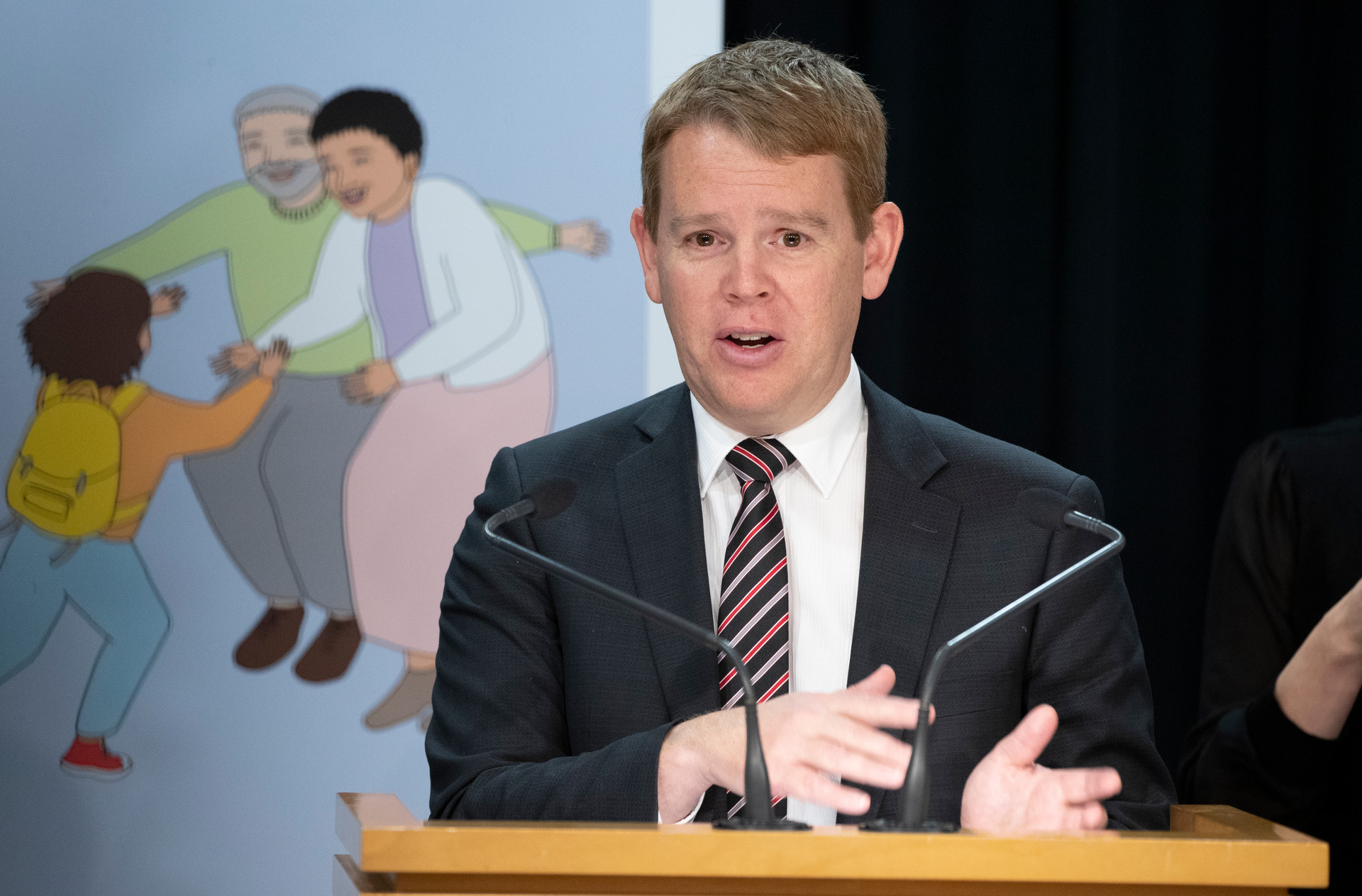 Ministry Chris Hipkins says border workers needing regularly testing can have saliva tests instead of nasopharyngeal testing from mid-August. Photo / Mark Mitchell