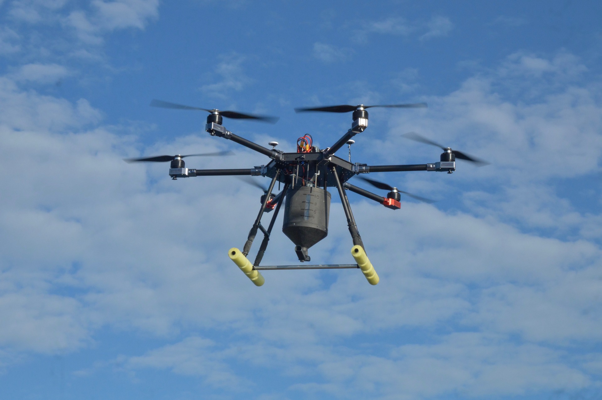 One of the six-rotor drones used in this month's operation to clear rats from North Seymour Island in Ecuador's famous Galápagos National Park. Photo / Island Conservation