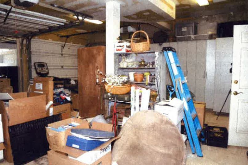 The cluttered garage of US President Joe Biden. Photo / AP