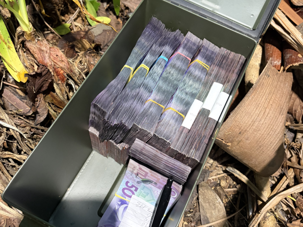 Detective Inspector Wayne Gray of the National Gang Unit says a range of illegal items have also been seized during searches across Auckland. Photo / NZ Police