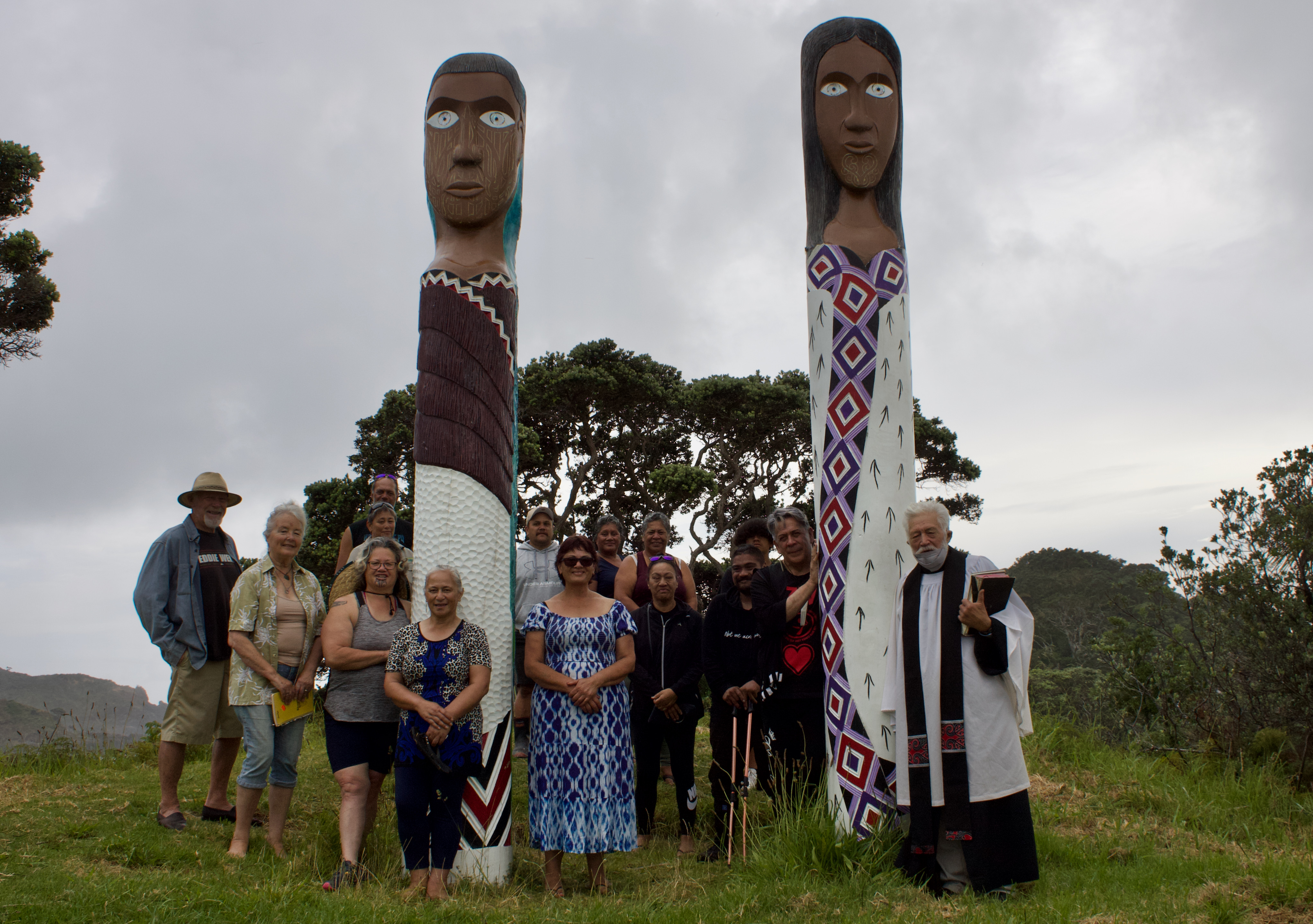 The recent anniversary celebration where two pou were unveiled to mark the start of the rahui five years ago, representing tupuna Kahutianui and Te Parata. Whetu Rutene described them, along with two pou of kaitiaki of the moana Hinemoana and Tangaroa, as