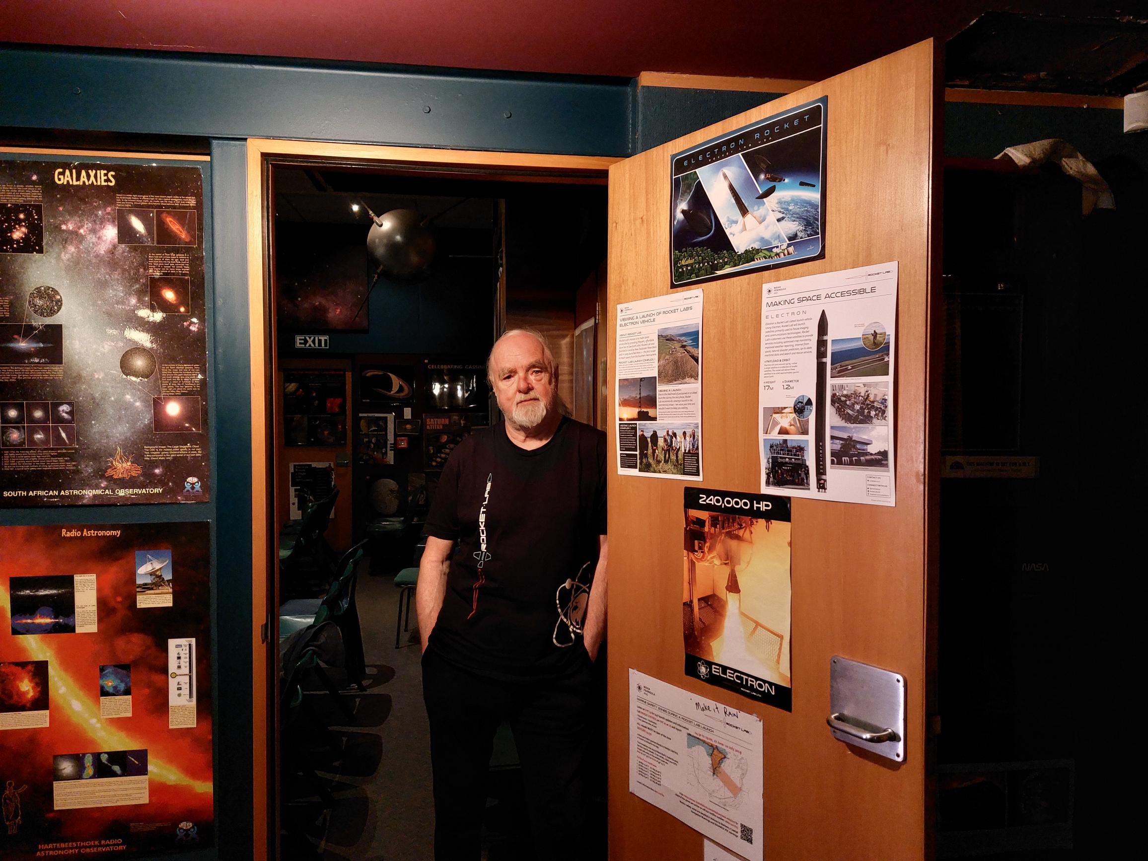 Gary Sparks is the director of the planetarium in Napier, which features a couple of Rocket Lab displays. Photo / Gary Hamilton-Irvine