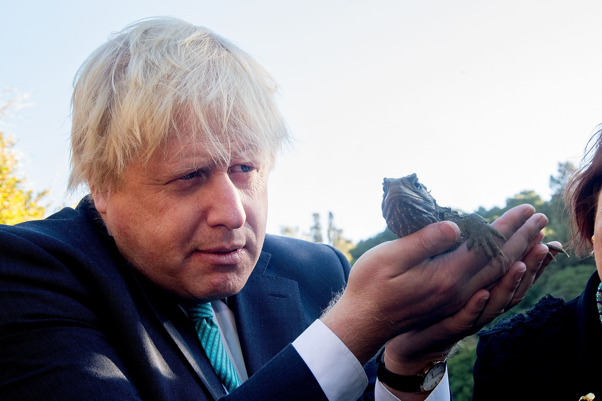 Then-Foreign Secretary Boris Johnson at Zealandia, Wellington on an official visit to New Zealand. Photo / Marty Melville
