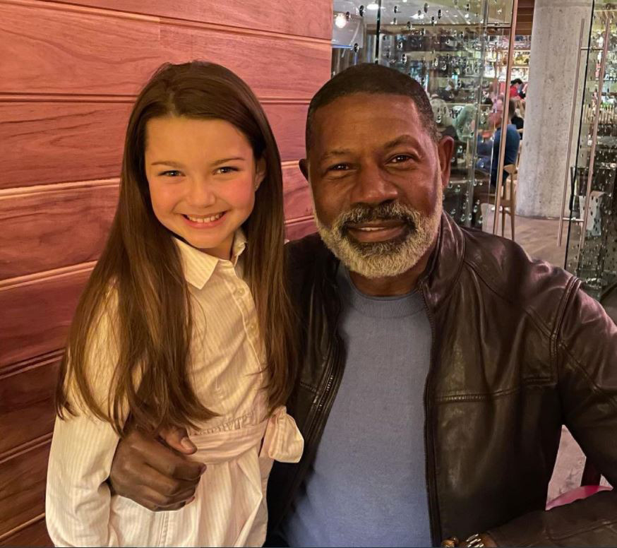 Mila Harris and Dennis Haysbert.