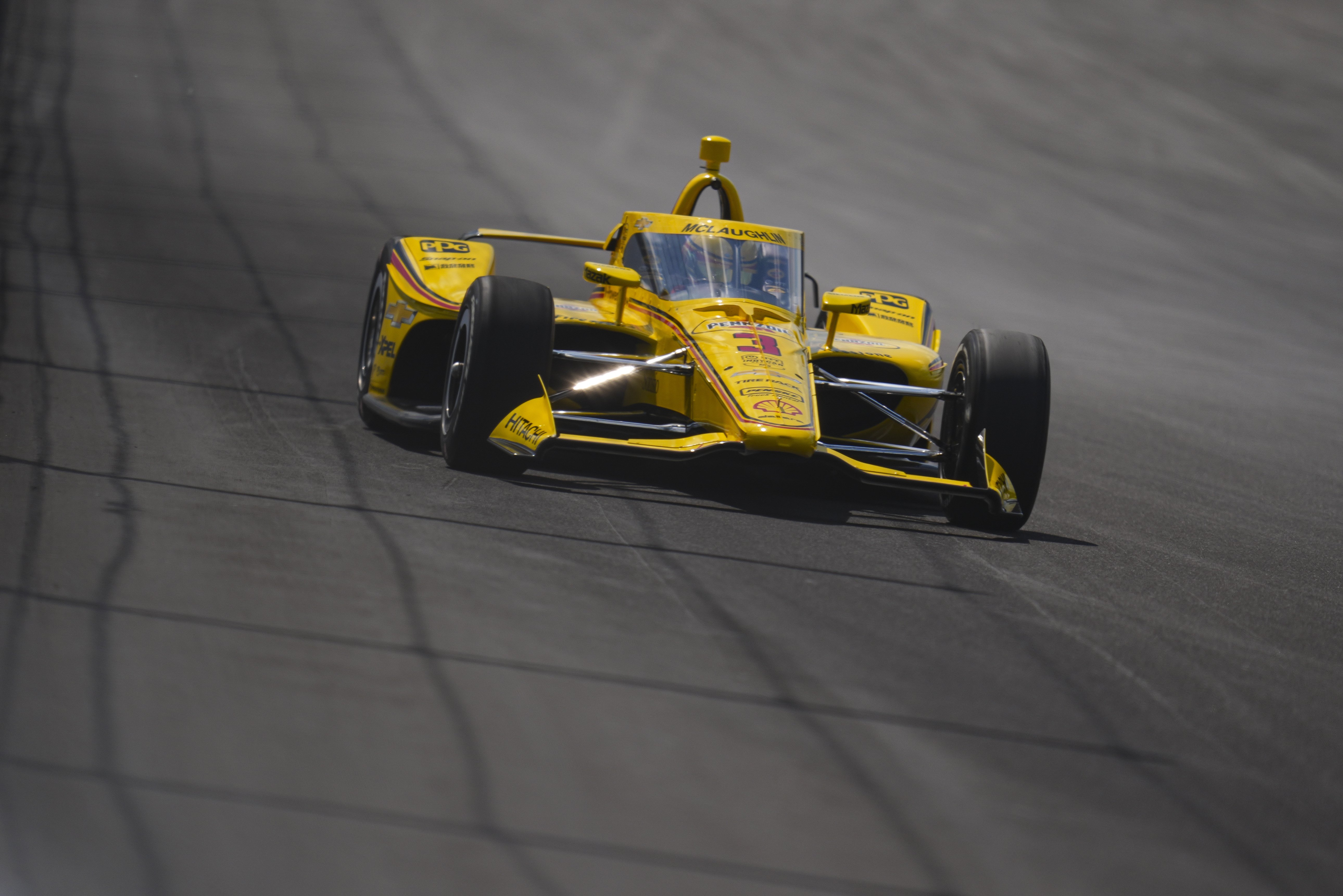 Scott McLaughlin during qualifying for the Indianapolis 500. Photo / AP